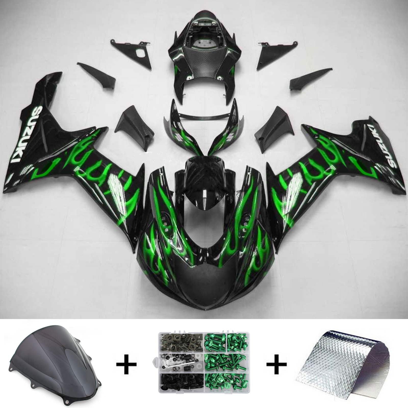 2011-2024 Suzuki GSXR 600/750 K11 Amotopart Injection Fairing Kit Bodywork Plastic ABS #101