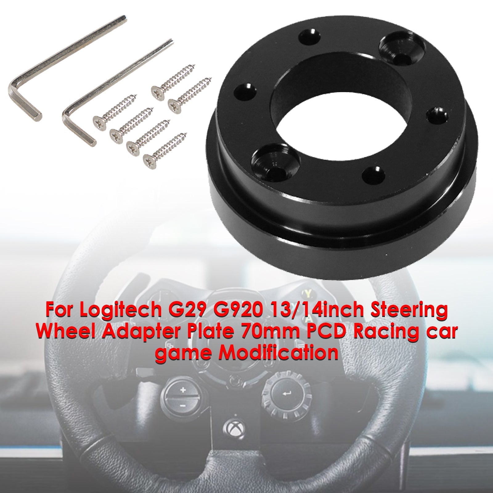 70 MM stuurwieladapterplaat voor Logitech G29 G920 13/14 inch stuurwiel