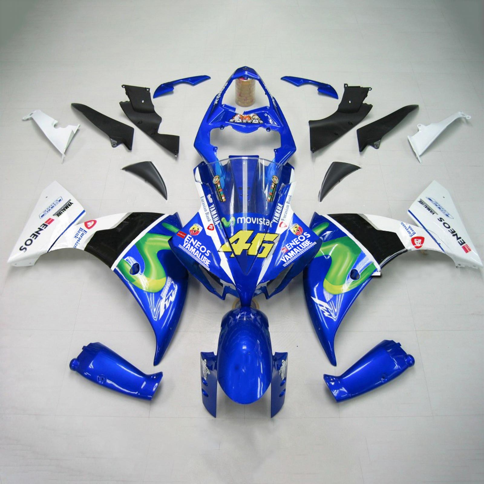 2009-2011 Yamaha YZF 1000 R1 Kit de carénage d'injection carrosserie plastique ABS #118