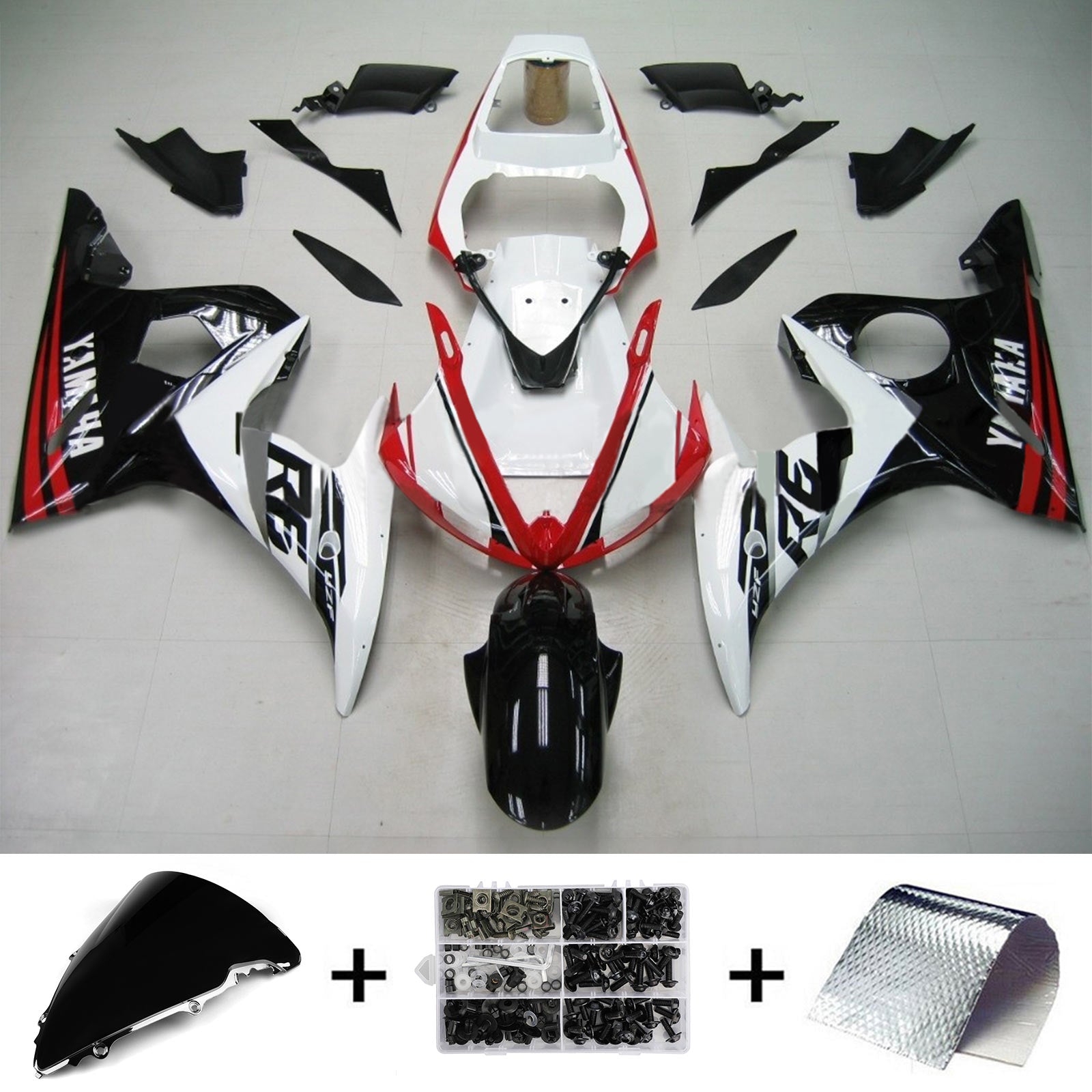 2003-2004 Yamaha YZF 600 R6/R6S Injection Fairing Kit Karosseri Plast ABS #153