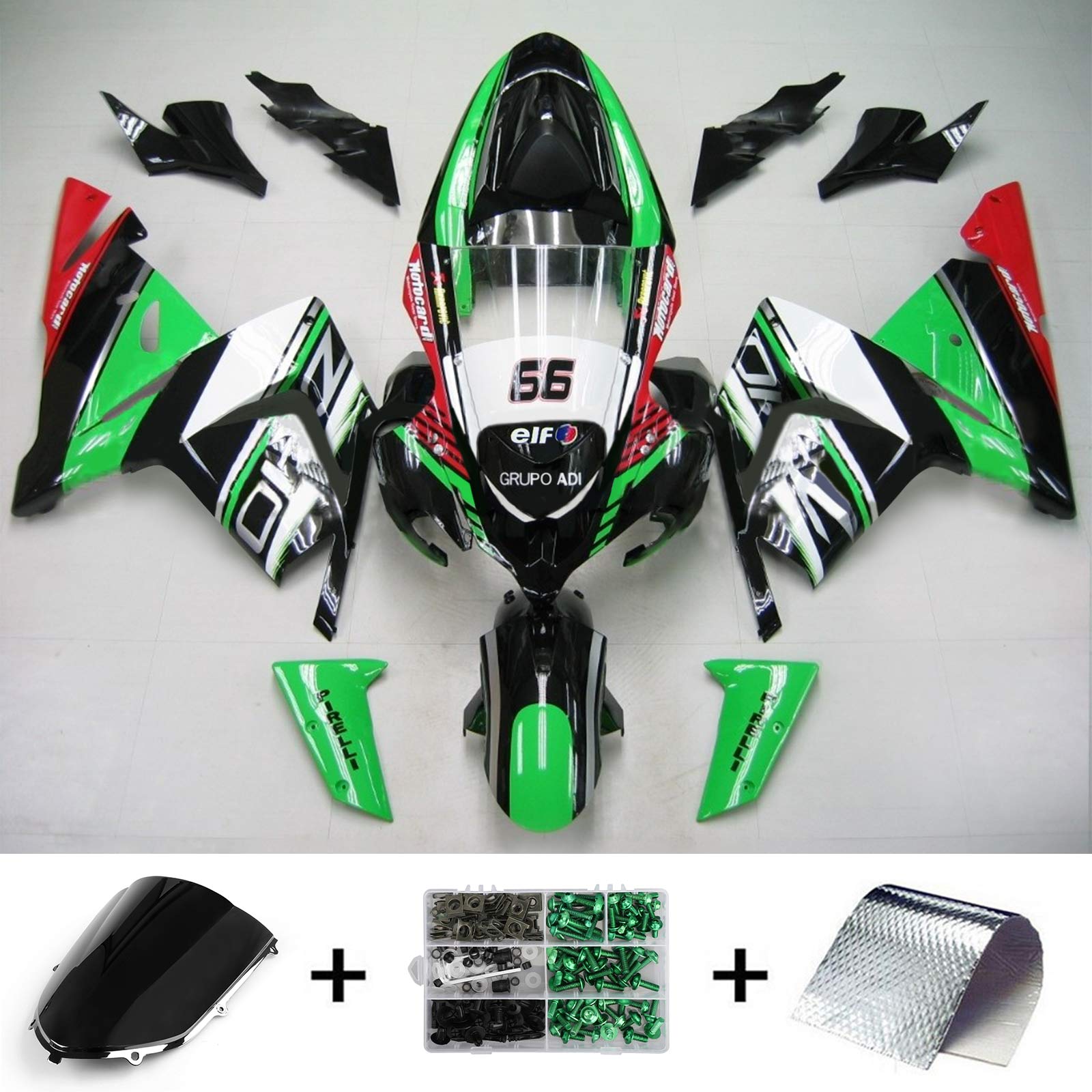 2004-2005 Kawasaki ZX10R Amotopart Injection Fairing Kit Bodywork Plastic ABS #120