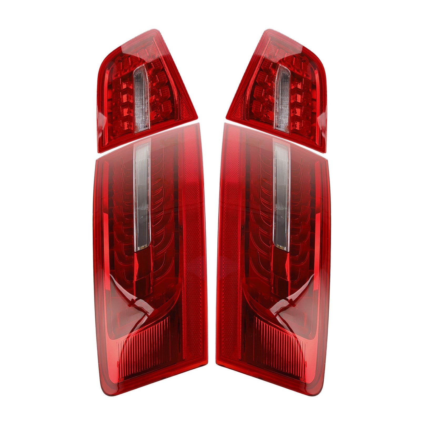 AUDI A6 C6 Sedan 2009-2011 Inner+Outer Trunk LED Tail Light Lamp 4pcs