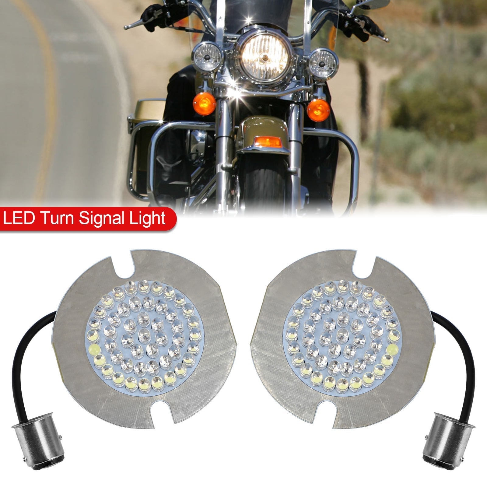 1157 LED-richtingaanwijzer achter, geschikt voor Dyna Touring Electra Glide Road King, rood