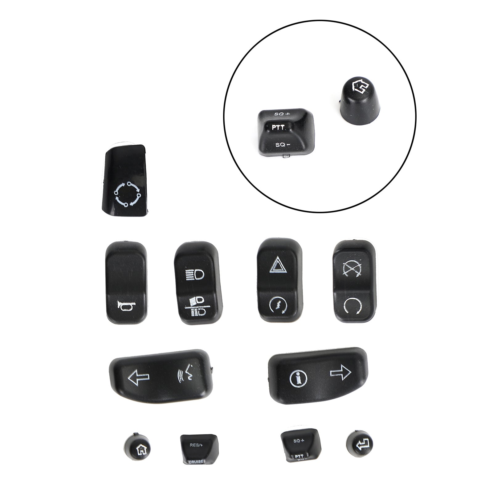 Glide Road King Models 2014-2019 11Pcs Hand Control Switch Button Covers