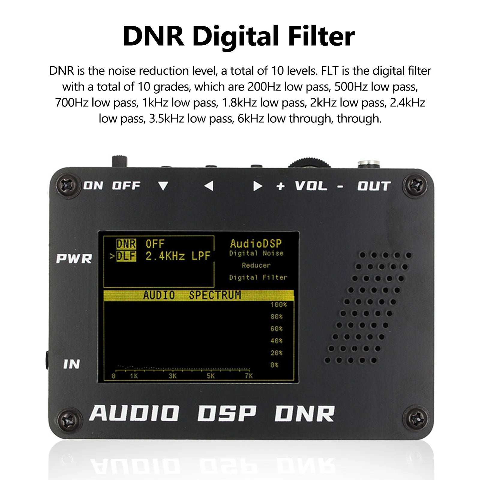 Audio DSP Noise Reductioner DNR Digital Filter SSB radio YAESU ICOM + Speaker