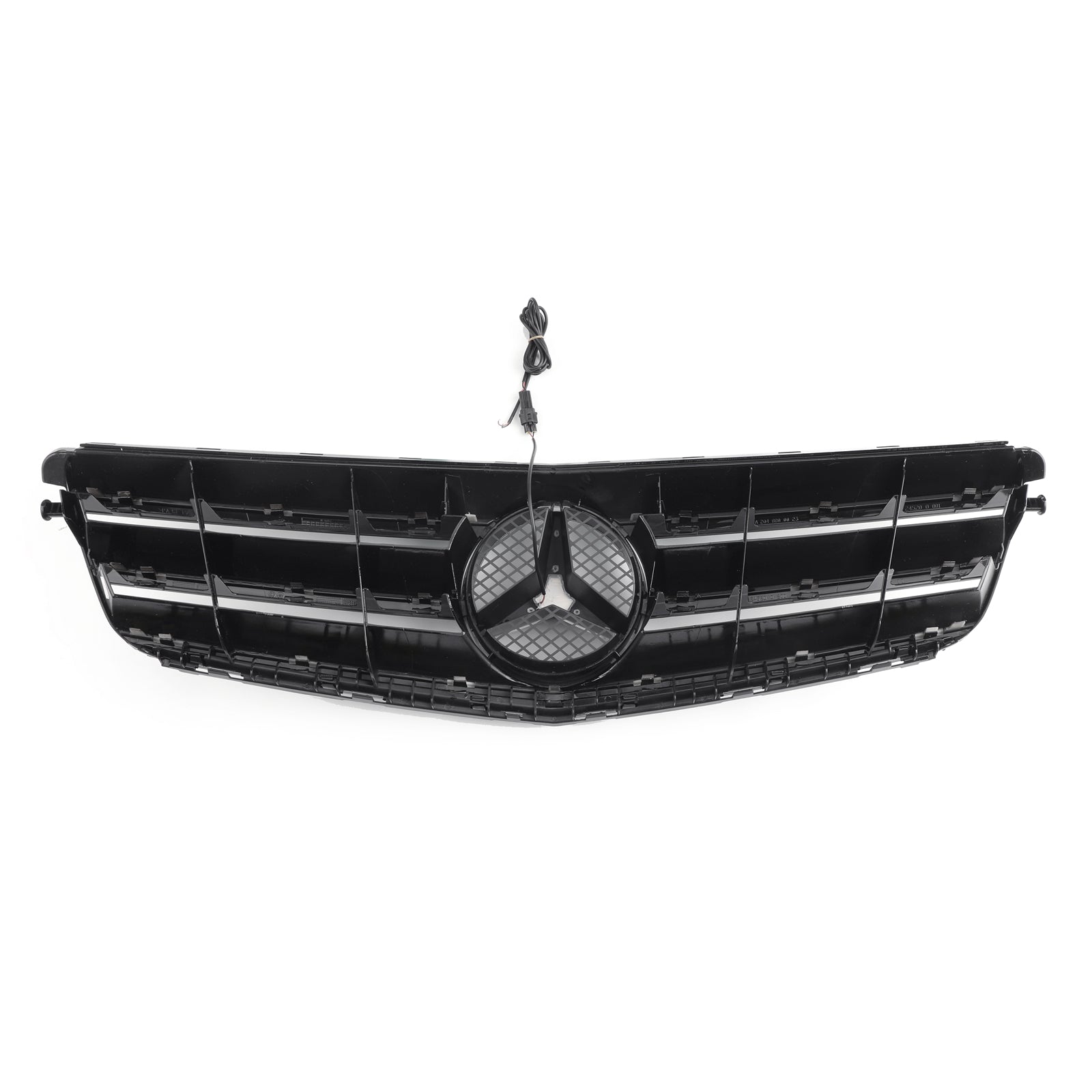 2008-2014 Benz C-KlasseW204 W/LED-embleem C300/C350 Zwarte voorbumpergrille Generiek