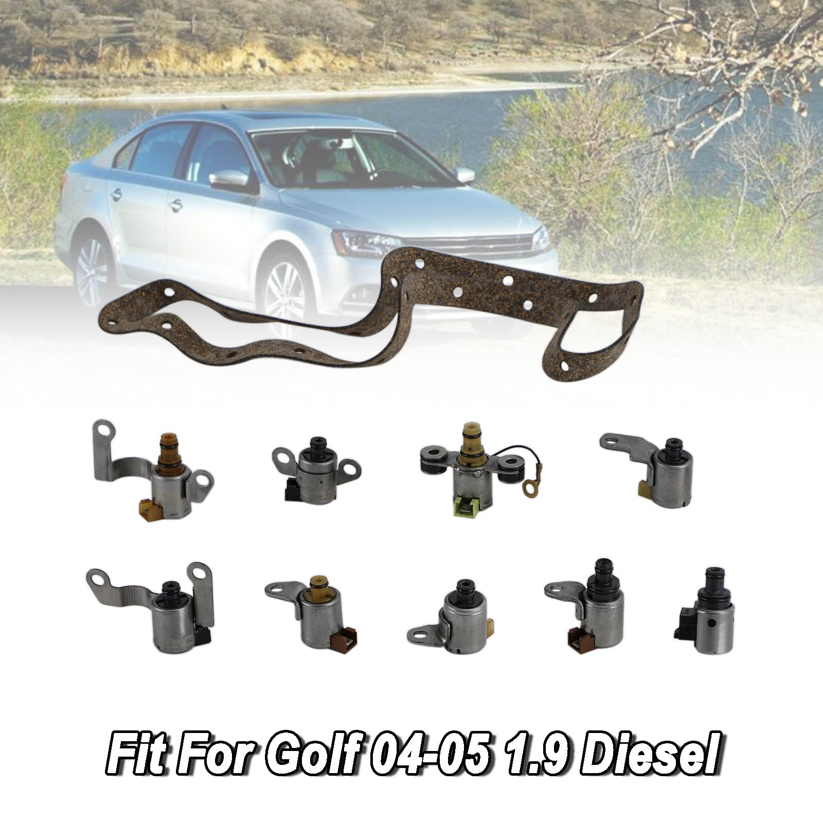 1999-2005 Jetta 1.8L, 1.9L Diesel, & 2.8L JF506E 09A Transmission Shift Solenoid Set Gasket Fedex Express