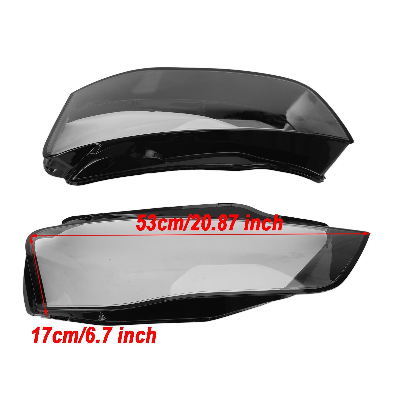 2012-2016 Audi A4 B8 Facelift Headlight Lens Plastic Cover Shell Left +Right