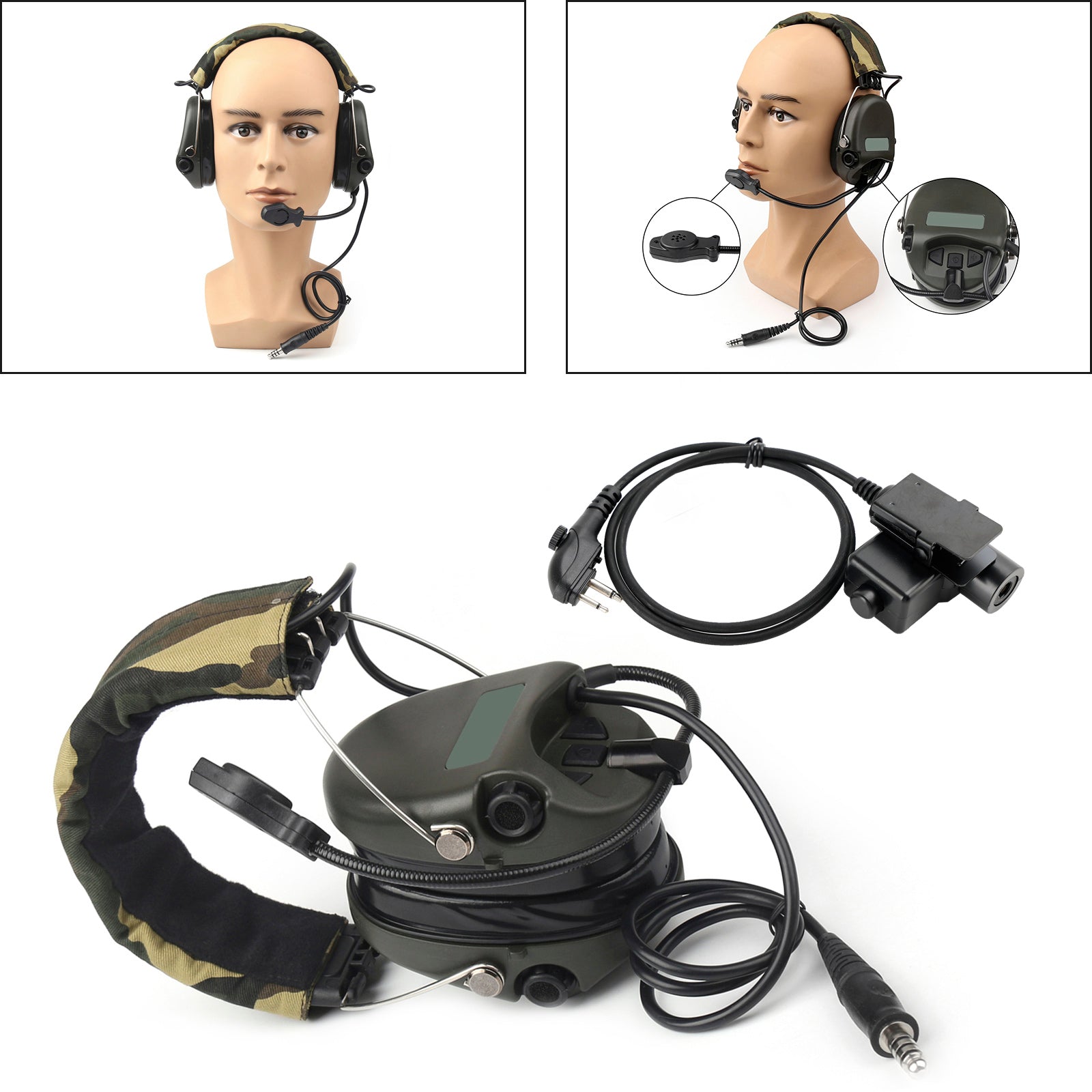 H60 Geluidsopname Ruisonderdrukking CS-headset voor Hytera HYT TC-508 TC-510 TC-518