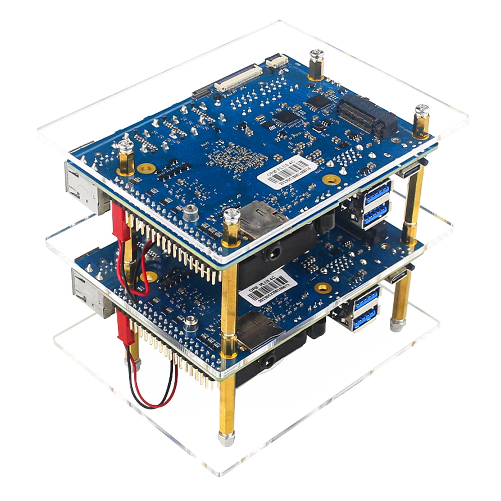 Orange Pi 5 Plus Orangepi beschermende schaal Tweelaagse cluster acrylschaal