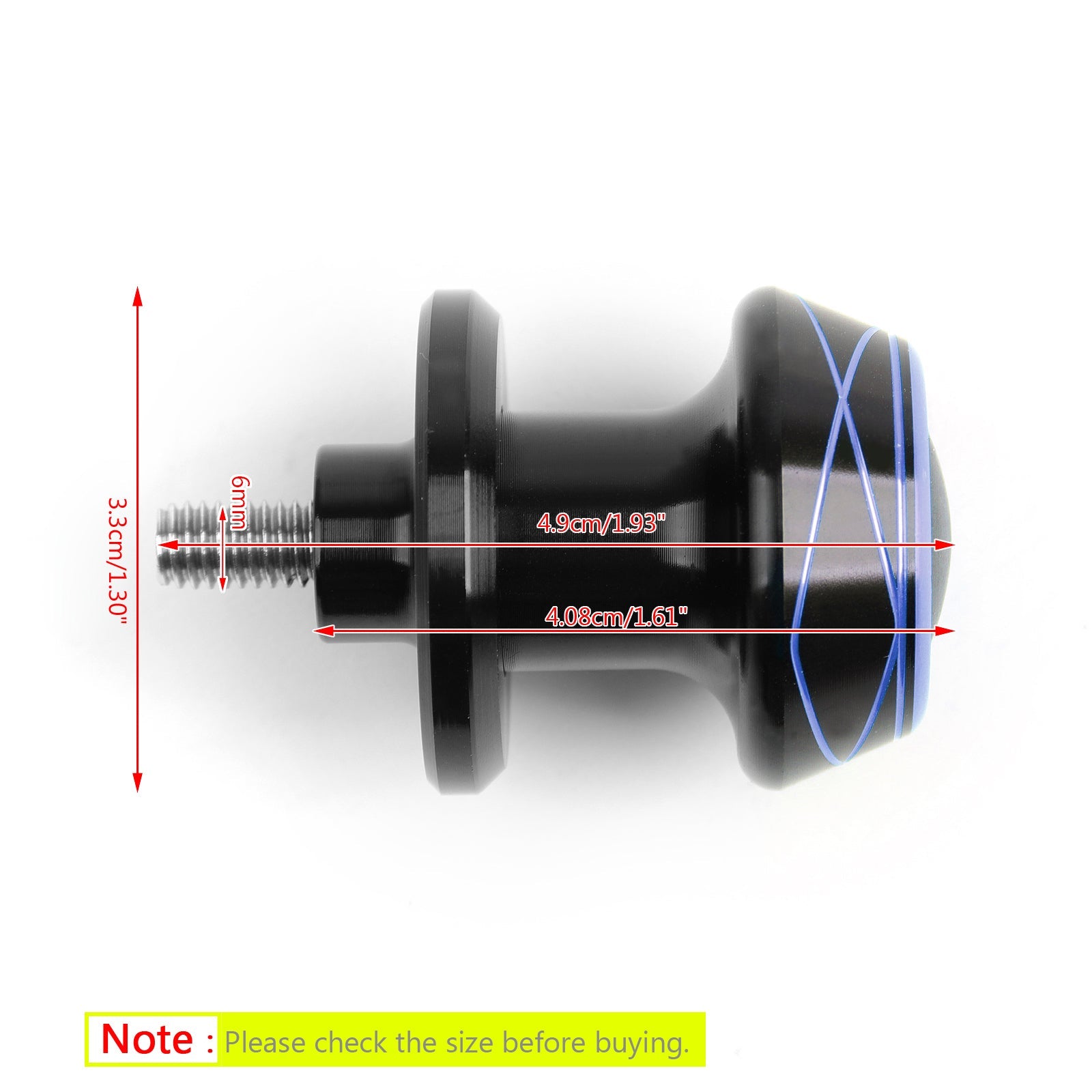 Bobines de curseurs de bras oscillant de 6mm pour Yamaha Honda Suzuki KTM générique