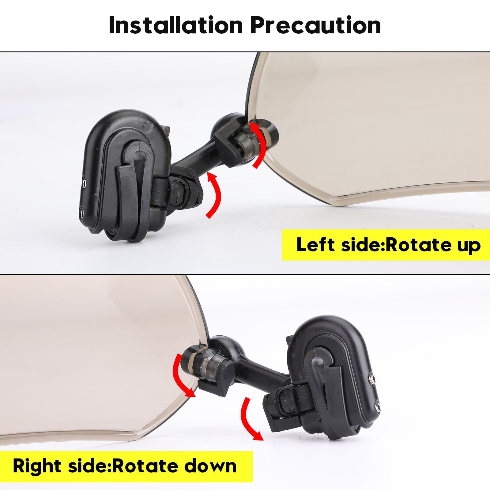 Motorcycle Adjustable Clip On Windshield Extension Spoiler Wind Deflector