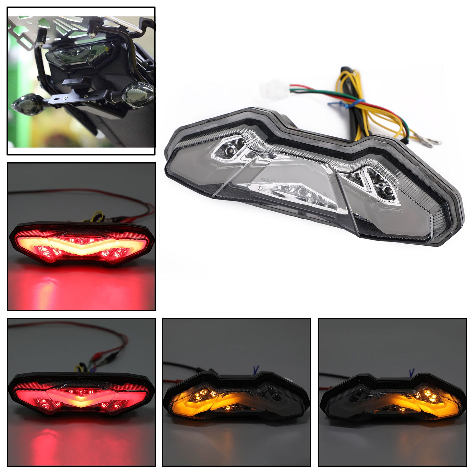 2015-2018 YAMAHA FJ09 MT-09 Tracer Tracer 900 Moto LED Brake Running Tail Light Smoke Generic