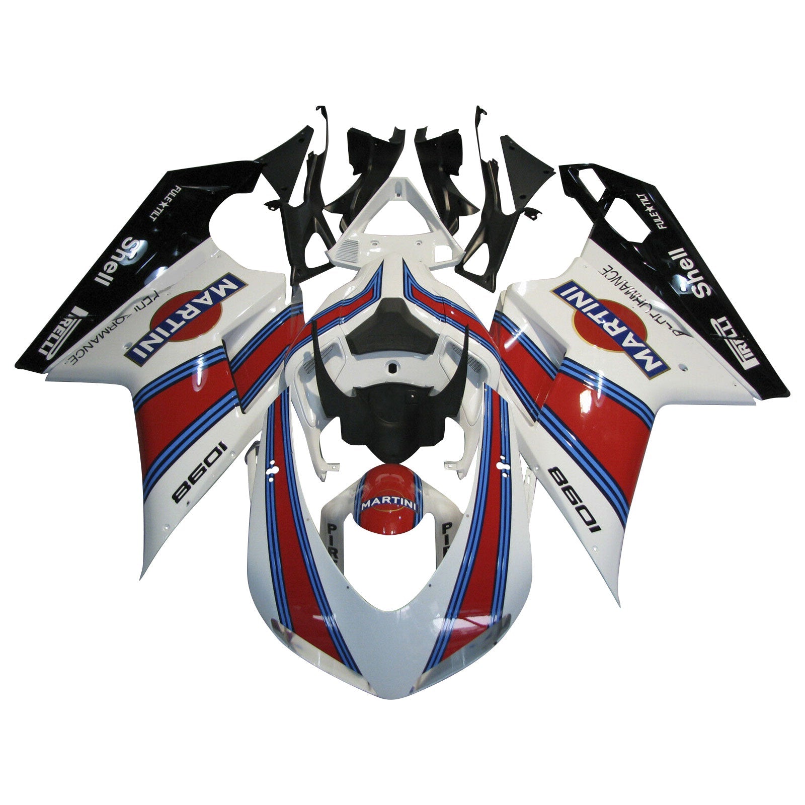 2007-2012 Ducati 1098 848 1198 MARTINI Plastic Fairing Bodywork #18