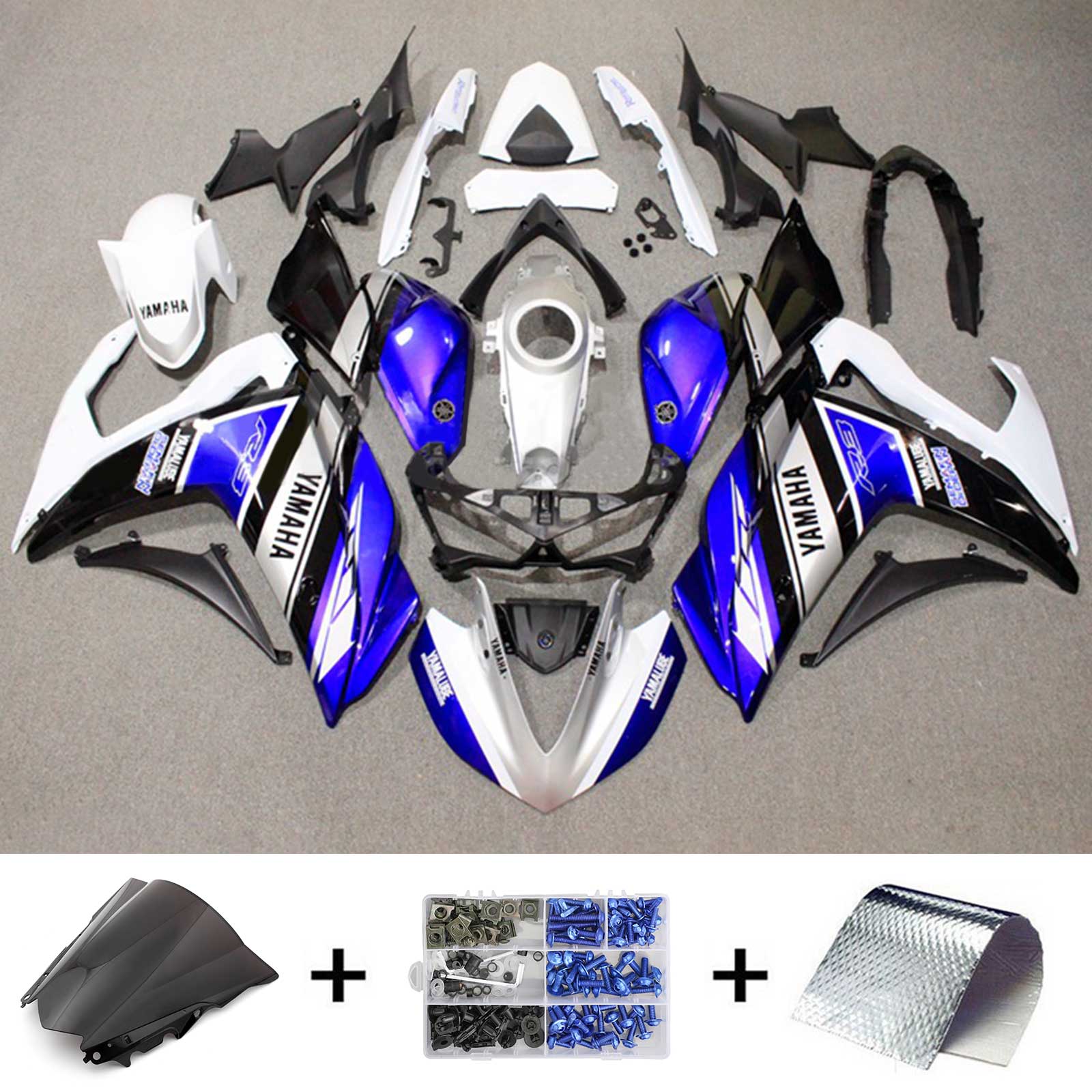 2014-2018 Yamaha YZF-R3 2015-2017 R25 Kit de carénage d'injection Amotopart carrosserie ABS # 110