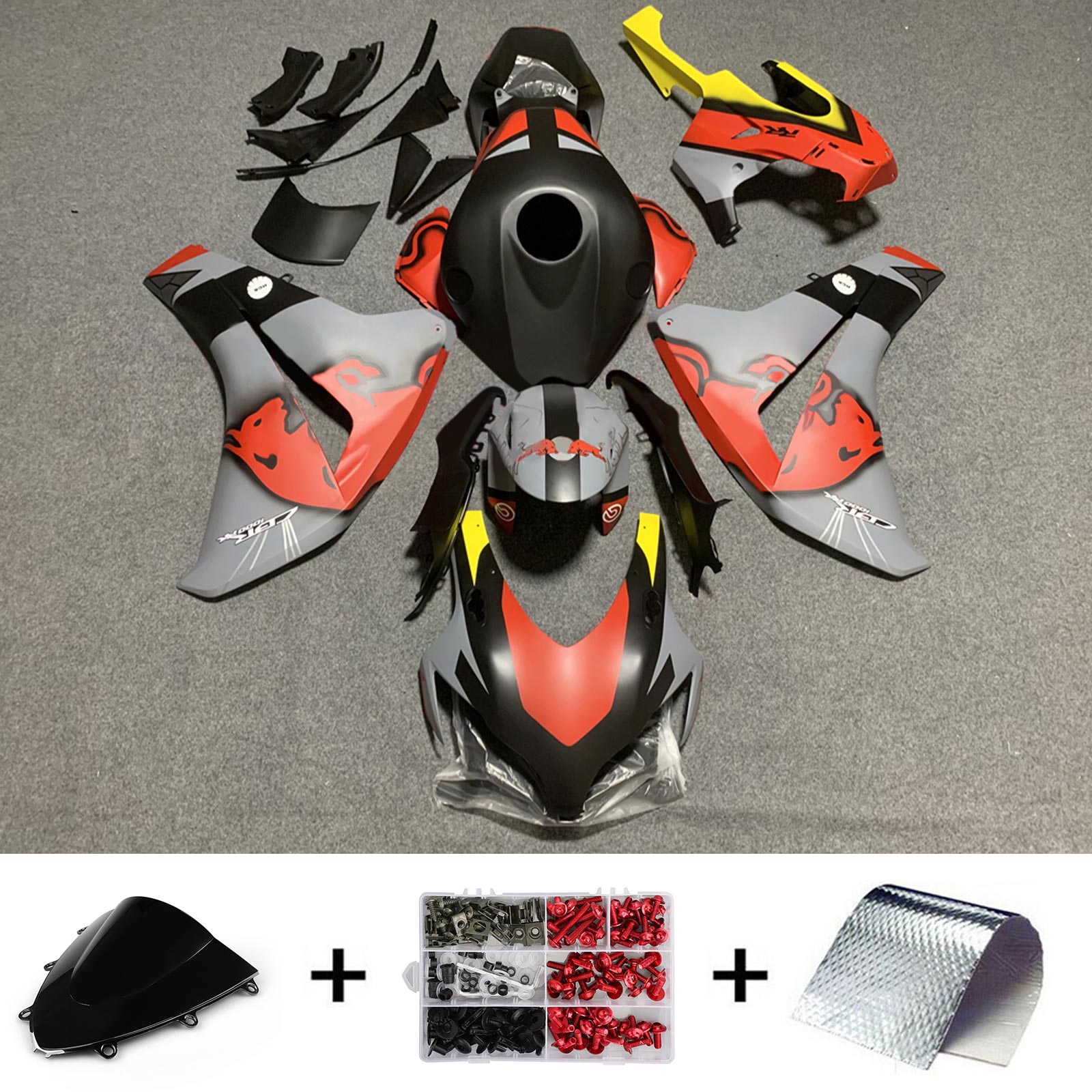 2008-2011 Honda CBR1000RR Injectiekuipset Carrosserie Kunststof ABS #188