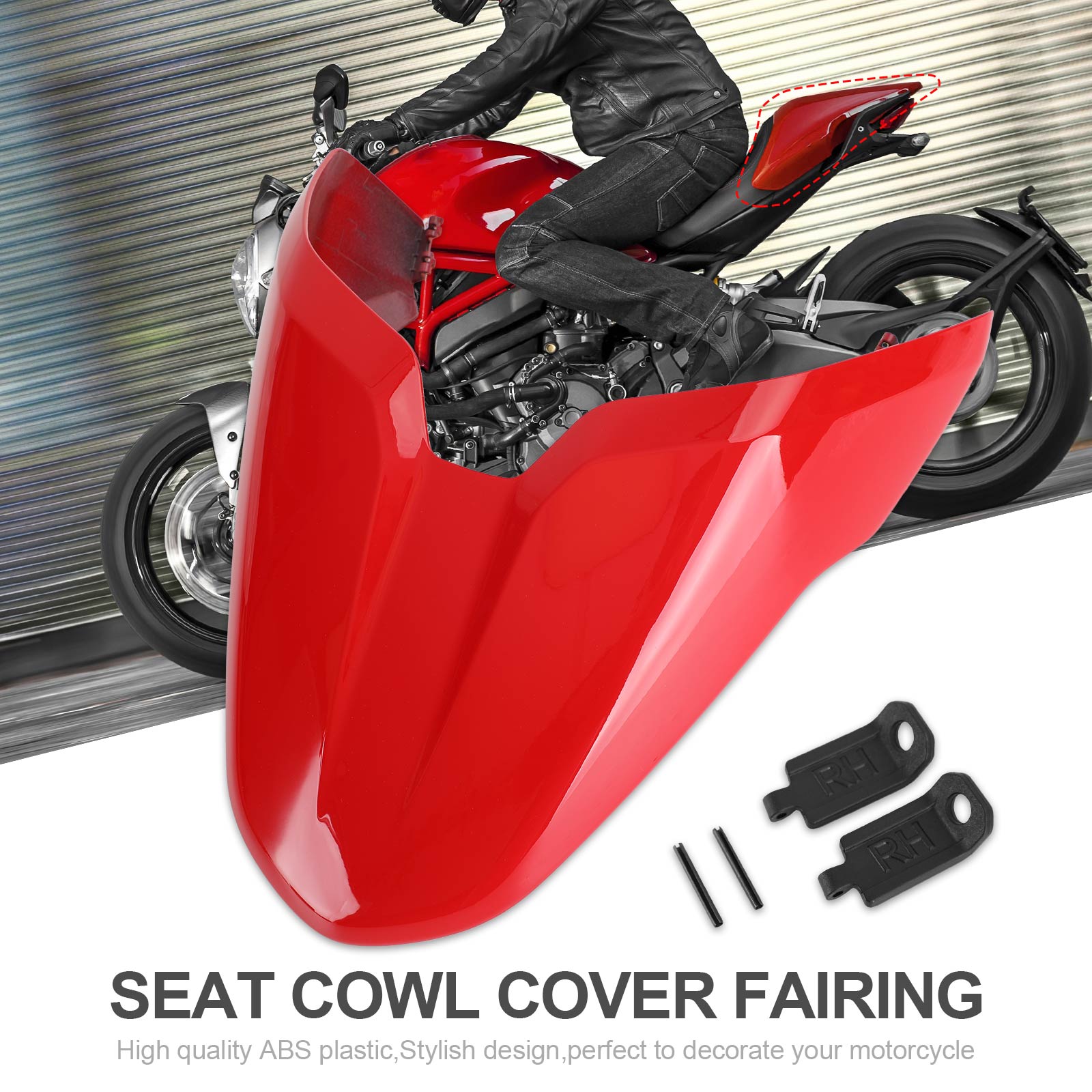 Rear Passenger/Pillion Seat Cover Fairing For Ducati Monster 797 821 1200 Generic