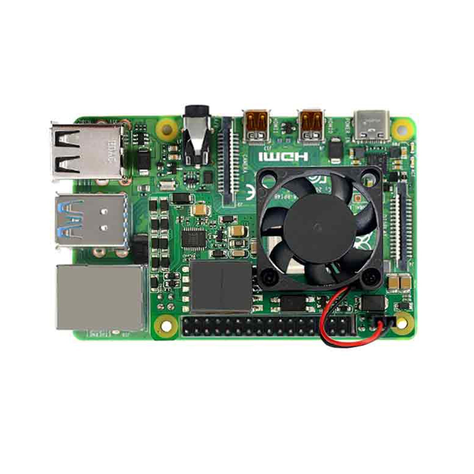 Raspberry Pi Poe Ethernet-voedingsuitbreidingsmodule ondersteunt 3B+/4B met ventilator