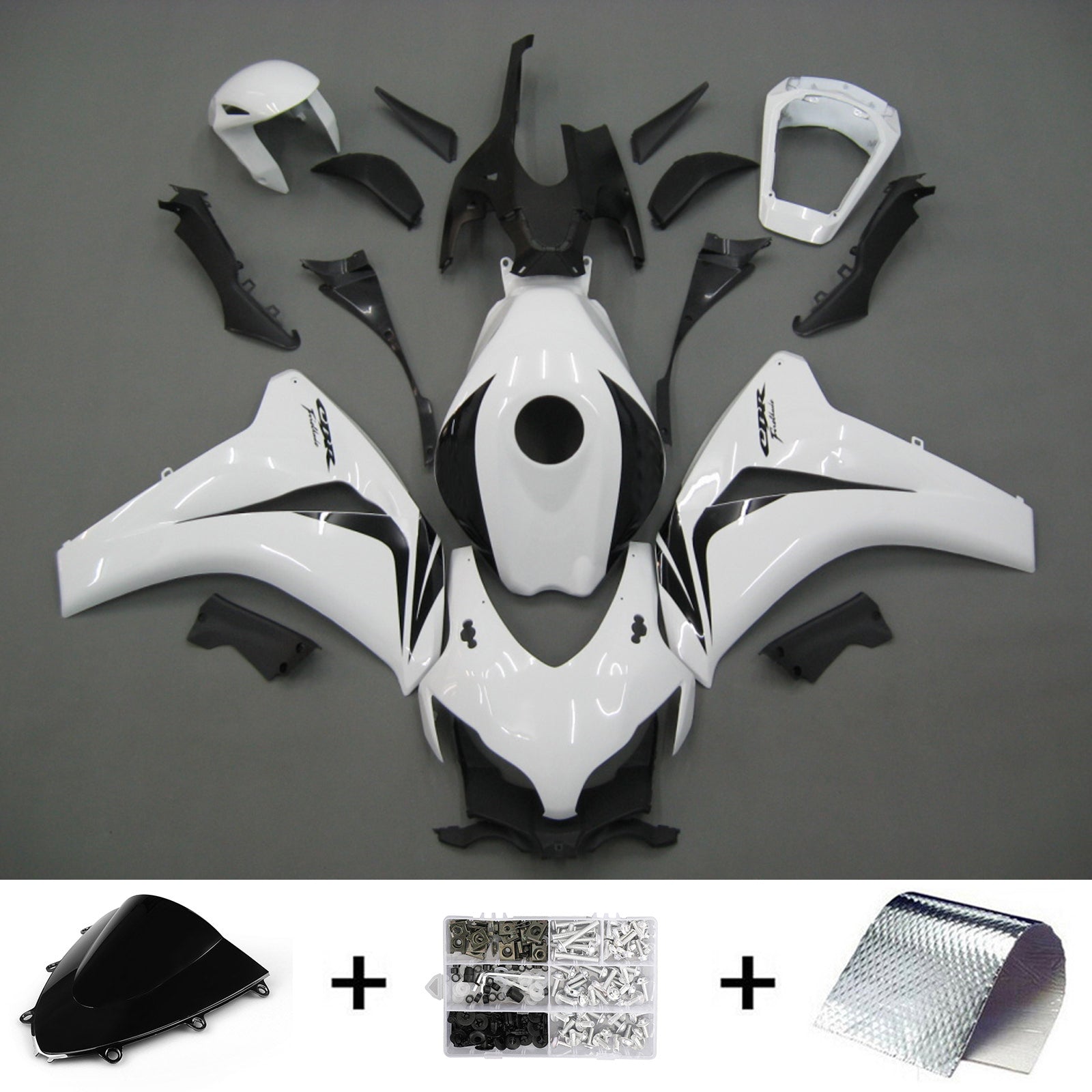 2008-2011 Honda CBR1000 RR White Fairing Kit