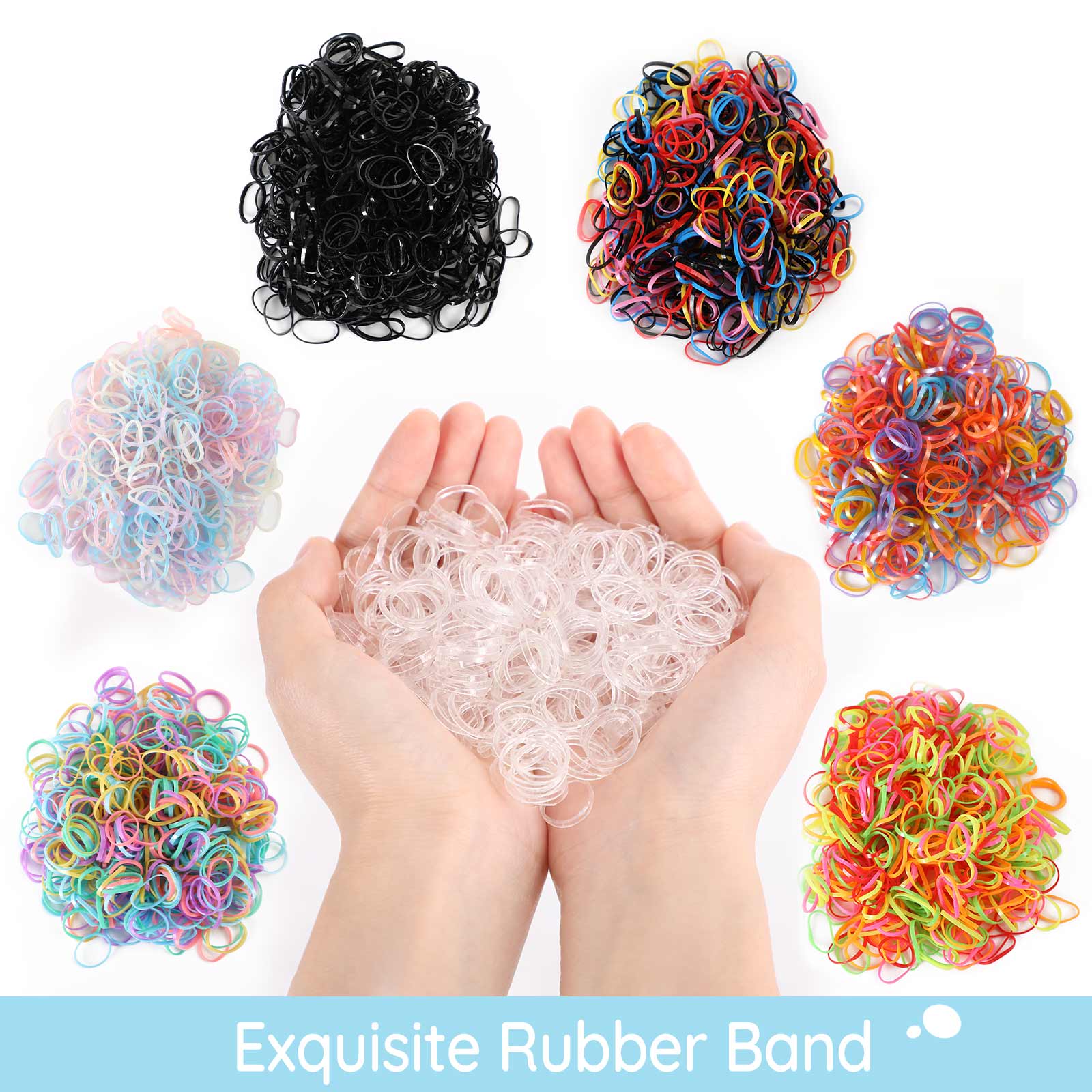 Various Colors Mini Hair Elastics Rubber Bands Braids Braiding Plaits Bands