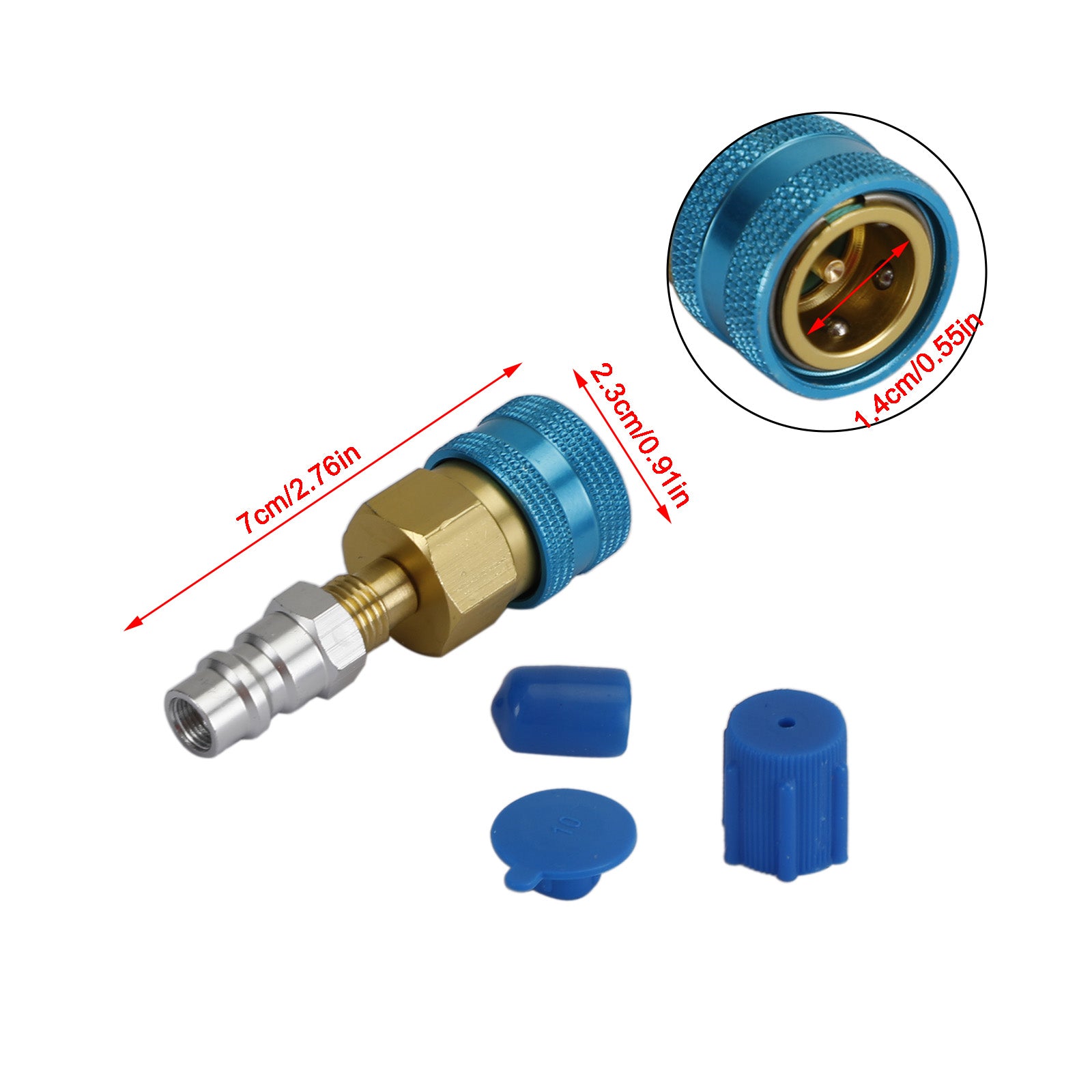 Adaptateur de tuyau à coupleur rapide côté bas R1234YF à R134A, connecteur de raccord