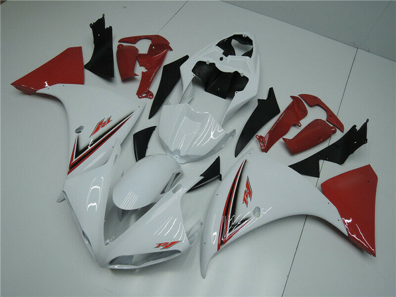 Carénage ABS en plastique d'injection adapté pour Yamaha YZF R1 2009-2011 rouge blanc générique