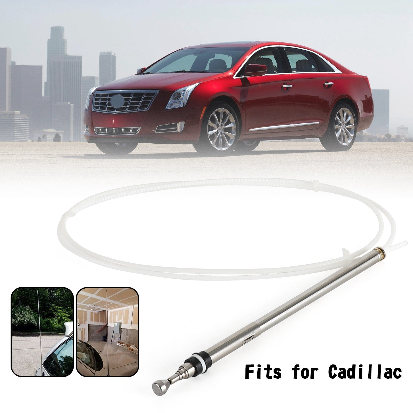 Power Antenna Auto AM/FM Signal Receive Expandable Mast For Cadillac