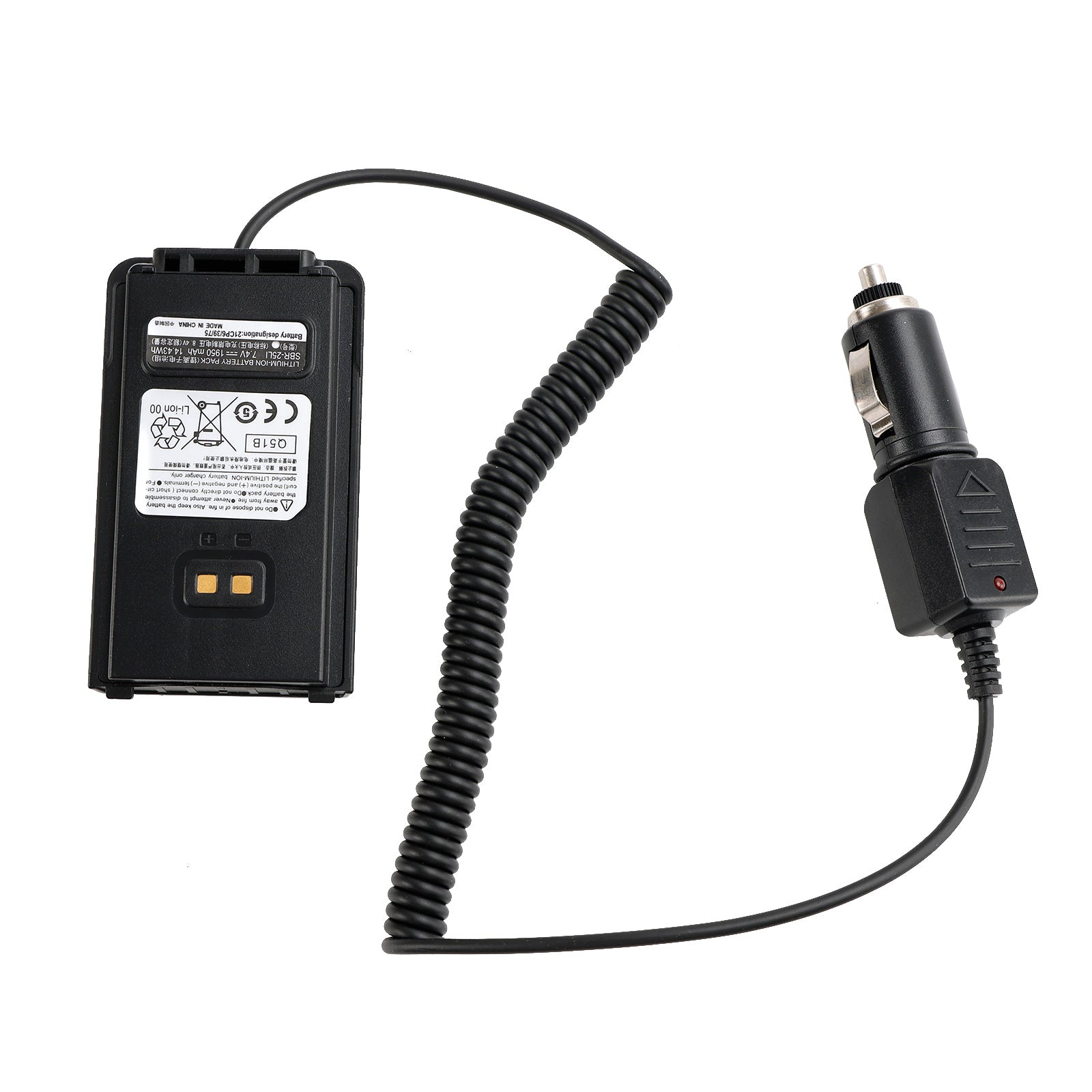 Adaptateur d'éliminateur de batterie de chargeur de voiture 12-24V SBR-26Li pour Radio FT25R FT65R