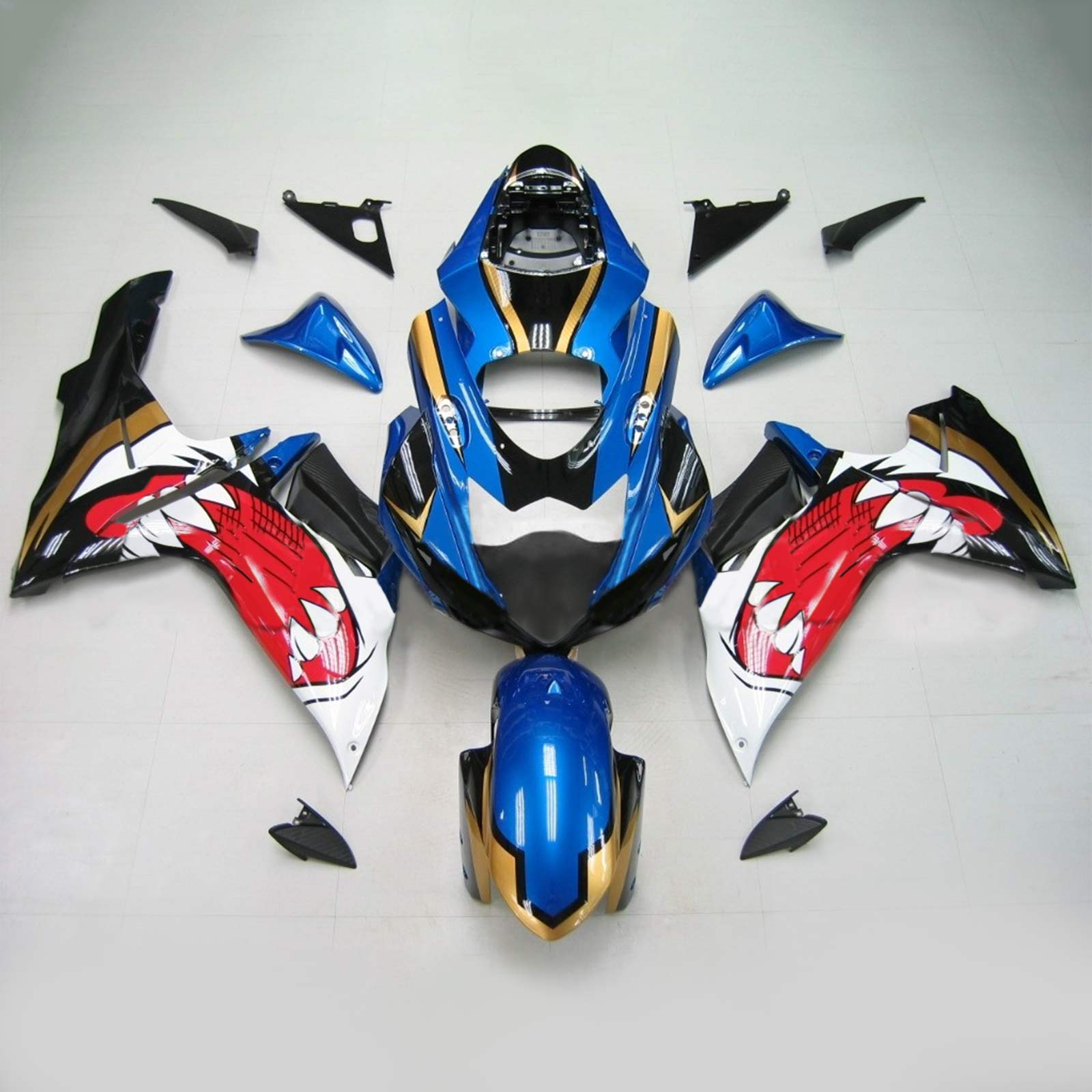 2011-2024 Suzuki GSXR 600/750 K11 Kit de carénage d'injection Amotopart carrosserie plastique ABS #101