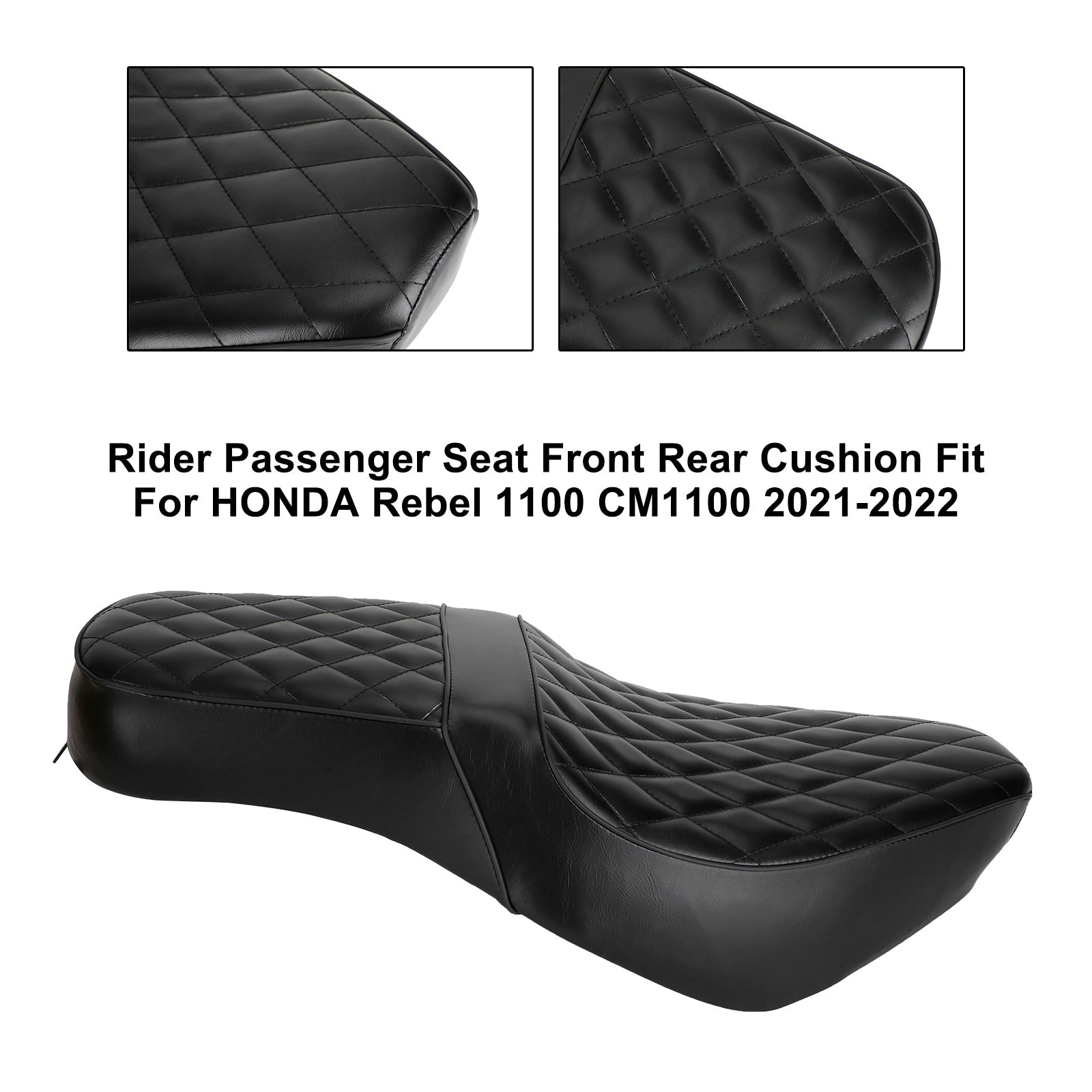 2021-2024 HONDA Rebel 1100 CM1100 Complete Cushion Rider Passenger Seat Matt Black