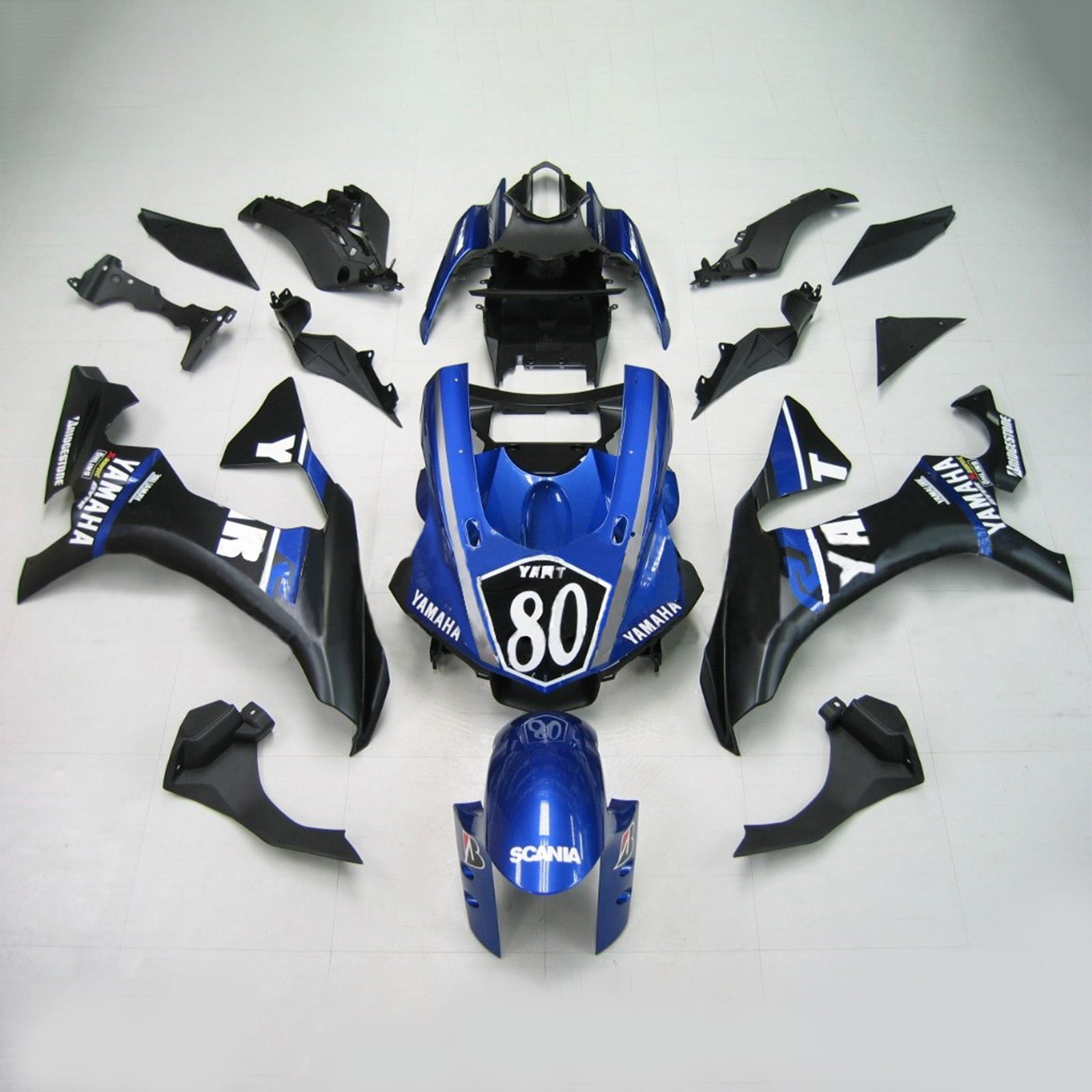 2020-2024 Yamaha YZF R1 Amotopart Kit de carénage d'injection carrosserie plastique ABS #101