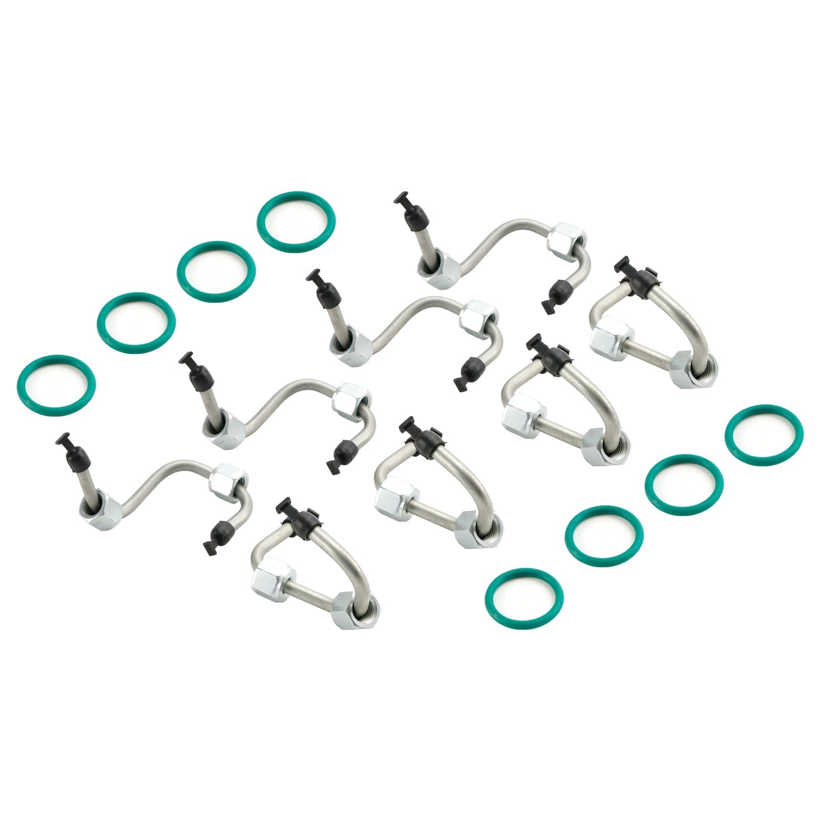 8PCS Brandstofinjectorinstallatieset met injectorlijn voor Ford F250-F550 6.4 2008-10