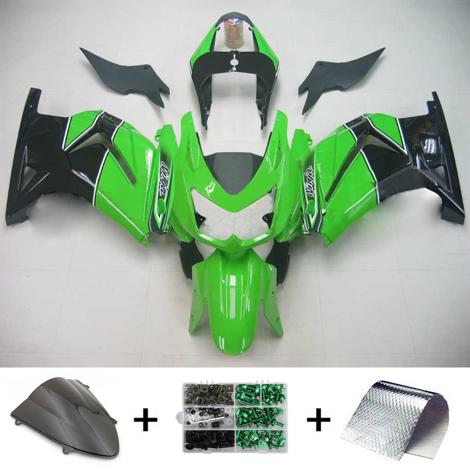 Kit de carénage d'injection Kawasaki EX250/Ninja250 2008-2012, carrosserie en plastique ABS