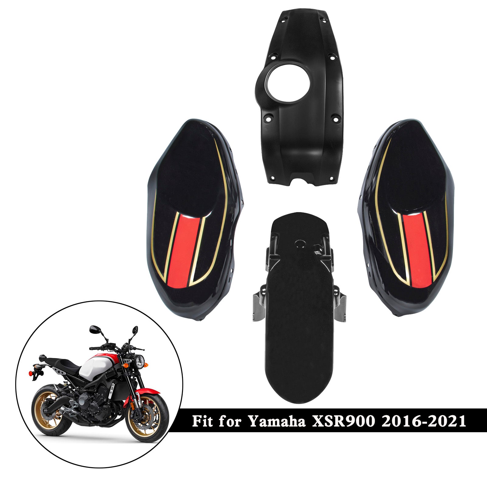 Kit de carénage de carrosserie en plastique ABS d'injection Yamaha XSR900 2016-2021 001#