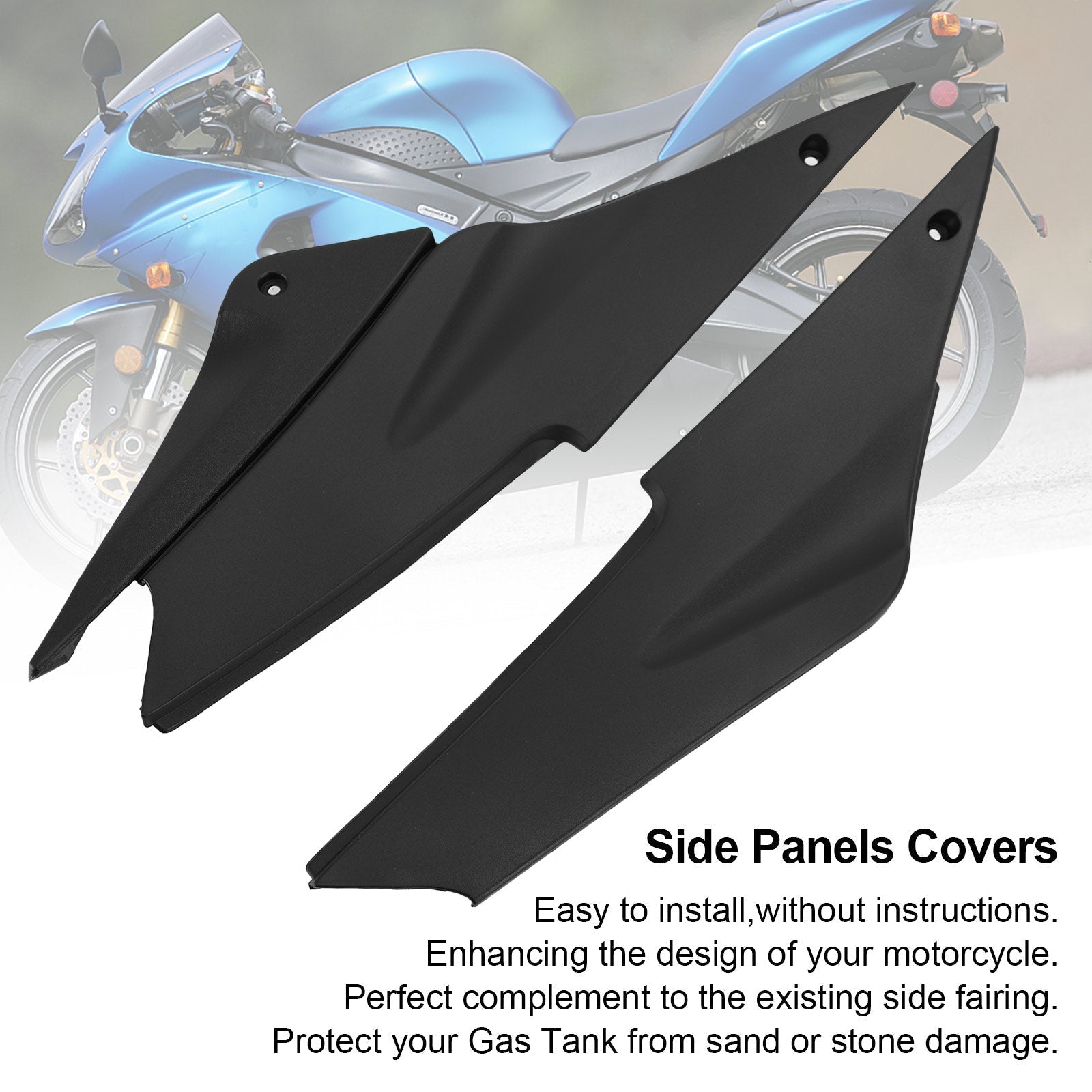 Gas Tank Side Trim Cover Panel Fairing Cowl For Kawasaki ZX6 ZX6R 636 2005-2006