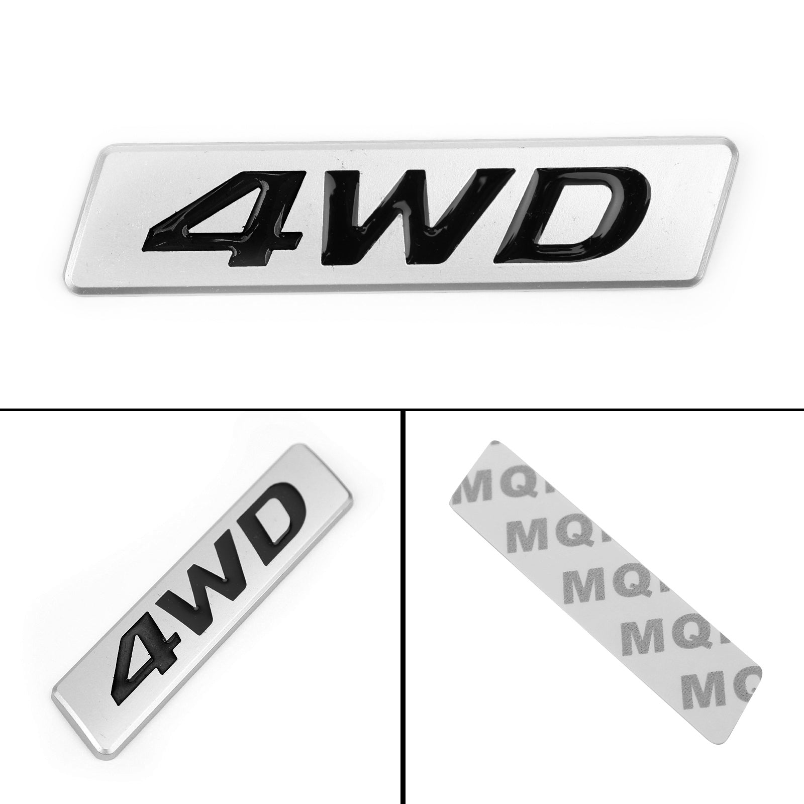 Nieuwe metalen 4WD embleem auto spatbord kofferbak achterklep badge stickers sticker 4WD 4X4 SUV generiek