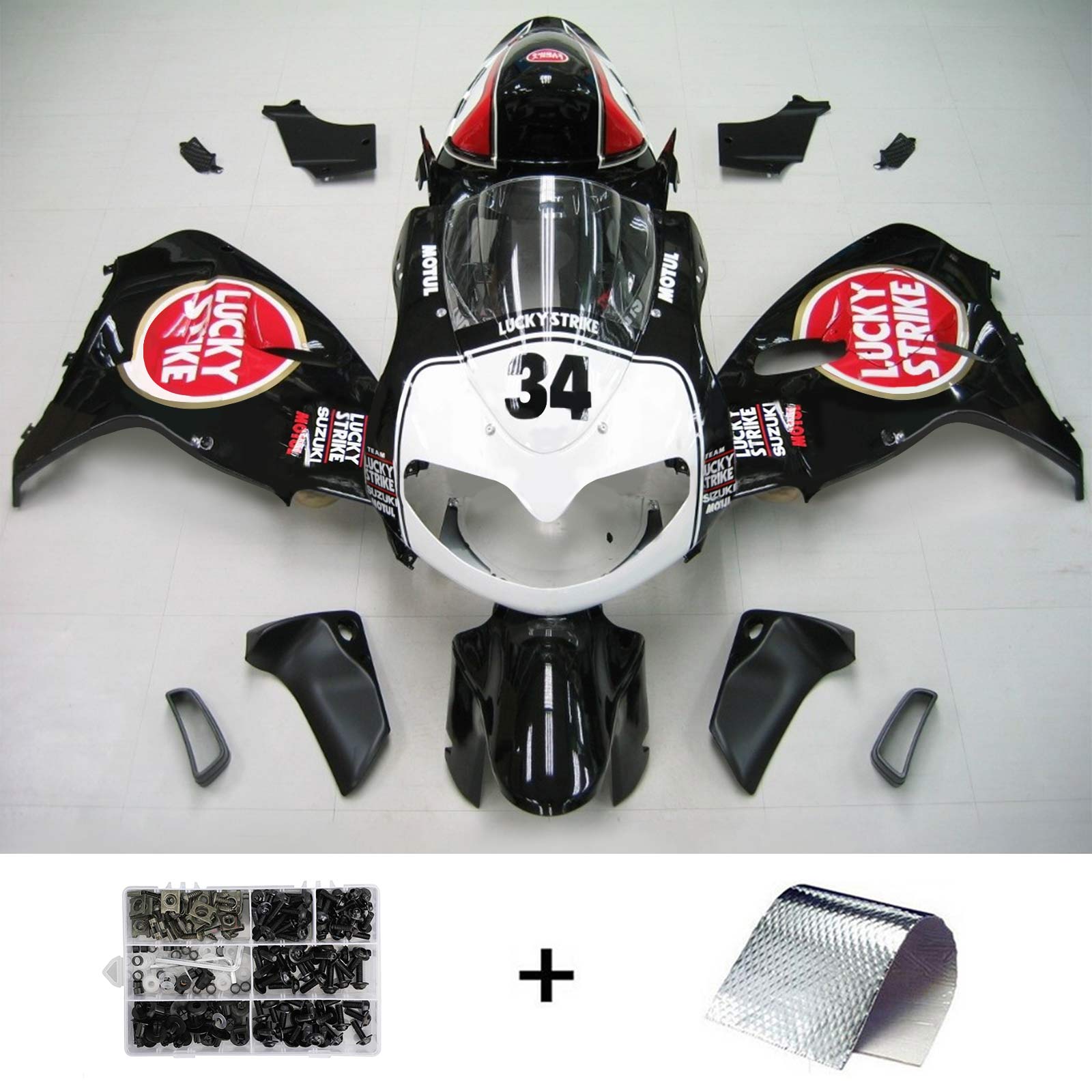 1998-2003 Suzuki TL1000R Amotopart Injection Fairing Kit Bodywork Plastic ABS #135