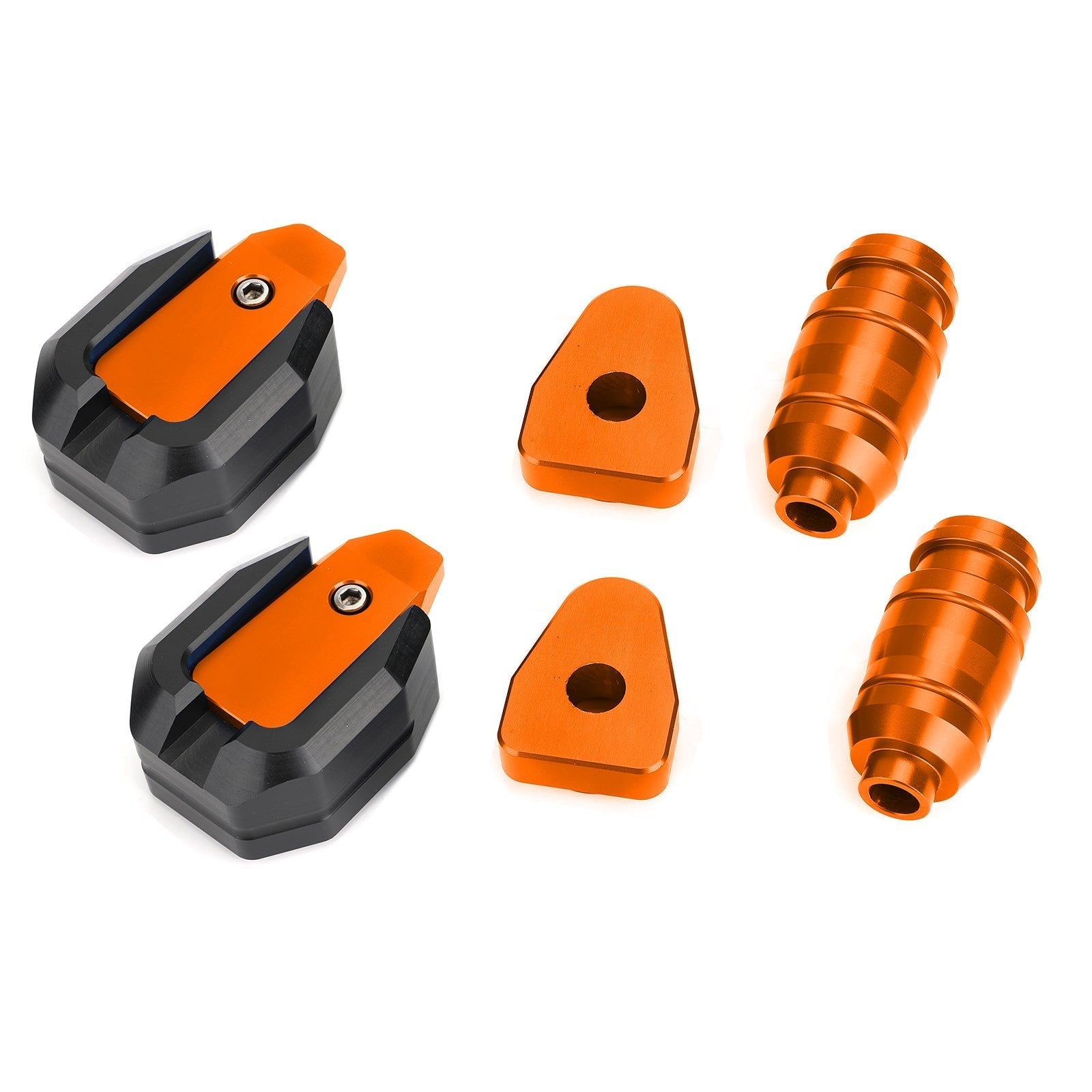 1 paar CNC oranje race motorfiets slippad grond crash sliders bescherming