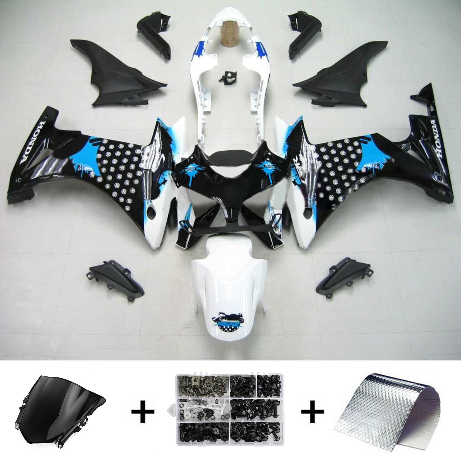 2013-2015 Honda CBR500R Kit de carénage d'injection Amotopart carrosserie plastique ABS #104