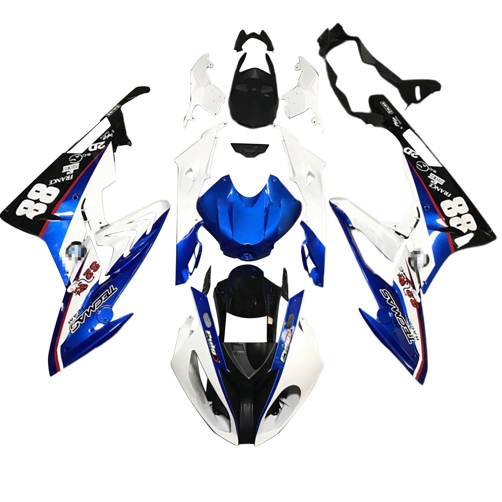 2017-2018 BMW S1000RR Kit Carénage Carrosserie Plastique ABS