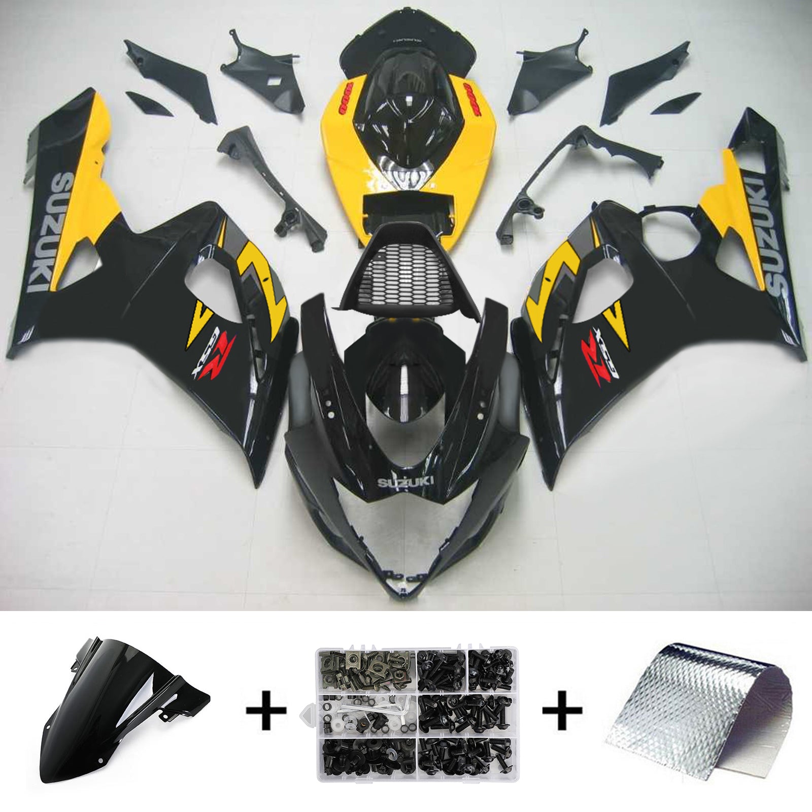 2005-2006 Suzuki GSXR1000 K5 Amotopart Injection Fairing Kit Bodywork Plastic ABS #137