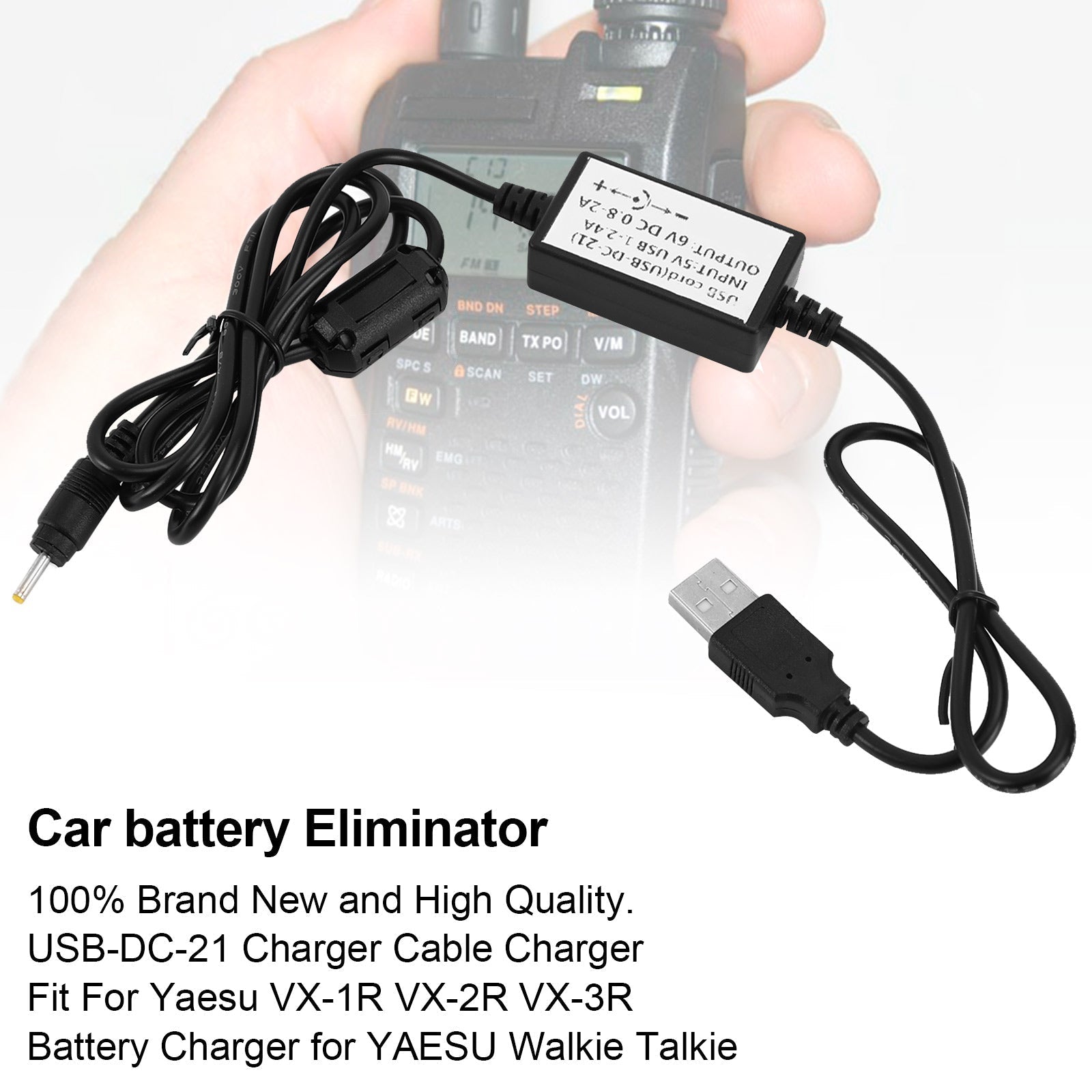 USB-Dc-21 kabeloplader voor Vx-1R Vx-2R Vx-3R batterijoplader voor walkietalkie