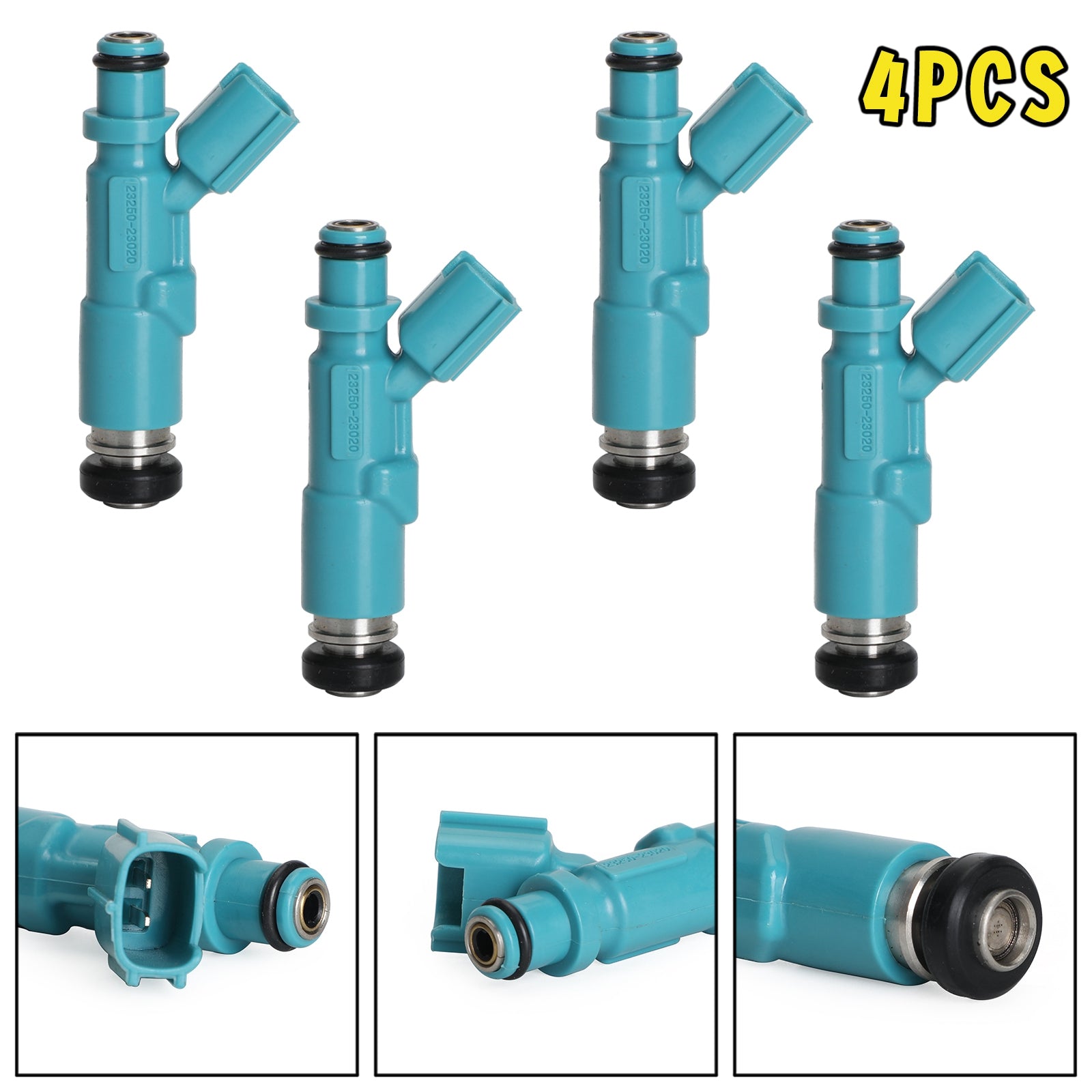 4PCS Fuel Injectors 23250-23020 Fit Toyota Yaris Vitz 1.0L 1.3L 1999-2005