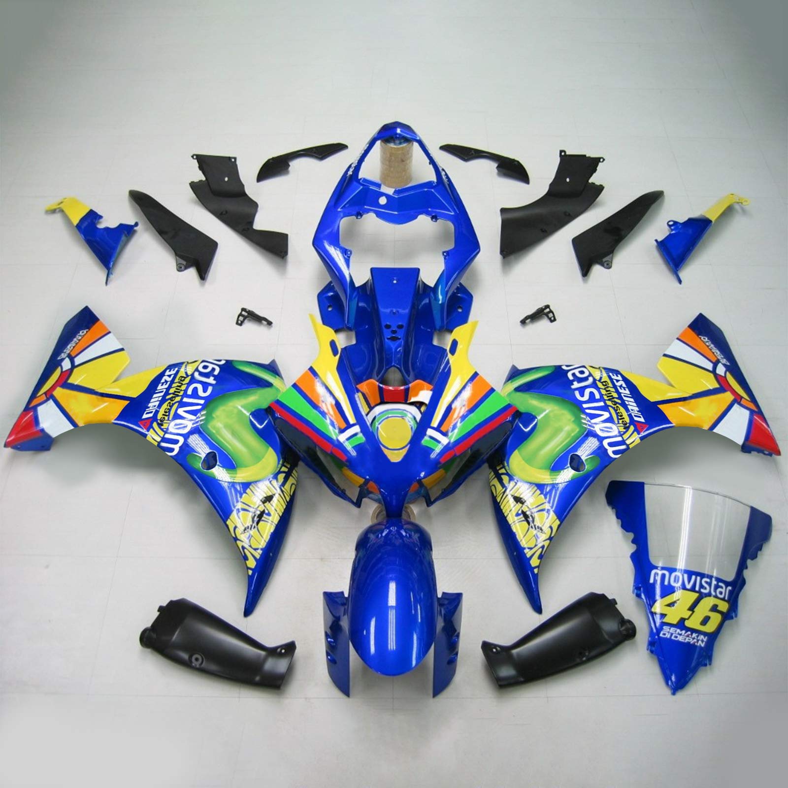2012-2014 Yamaha YZF 1000 R1 Injeksjon Fairing Kit Bodywork Plastic ABS #121