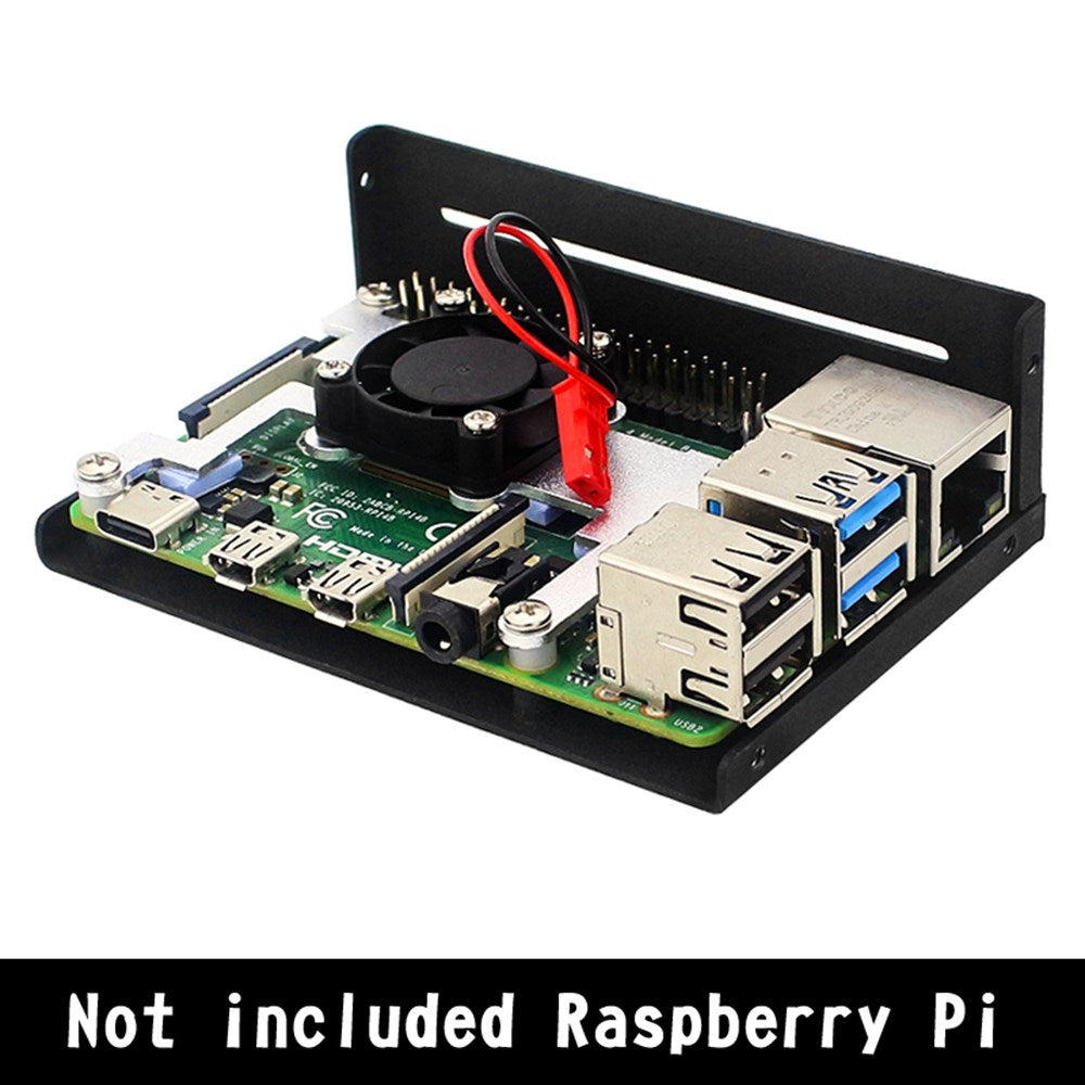 3.5 In Display Aluminum Alloy Case + LCD Screen Fit for Raspberry Pi 4 Model B