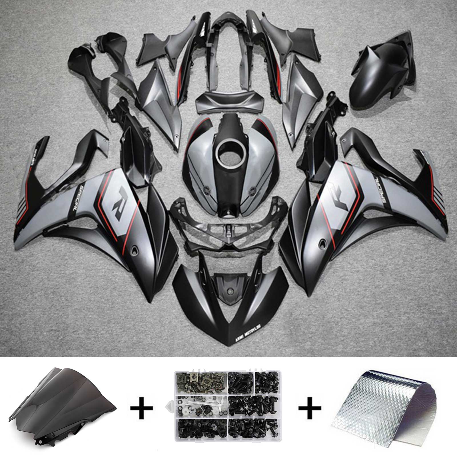 2014-2018 Yamaha YZF-R3 2015-2017 R25 Kit de carénage d'injection Amotopart carrosserie ABS #128