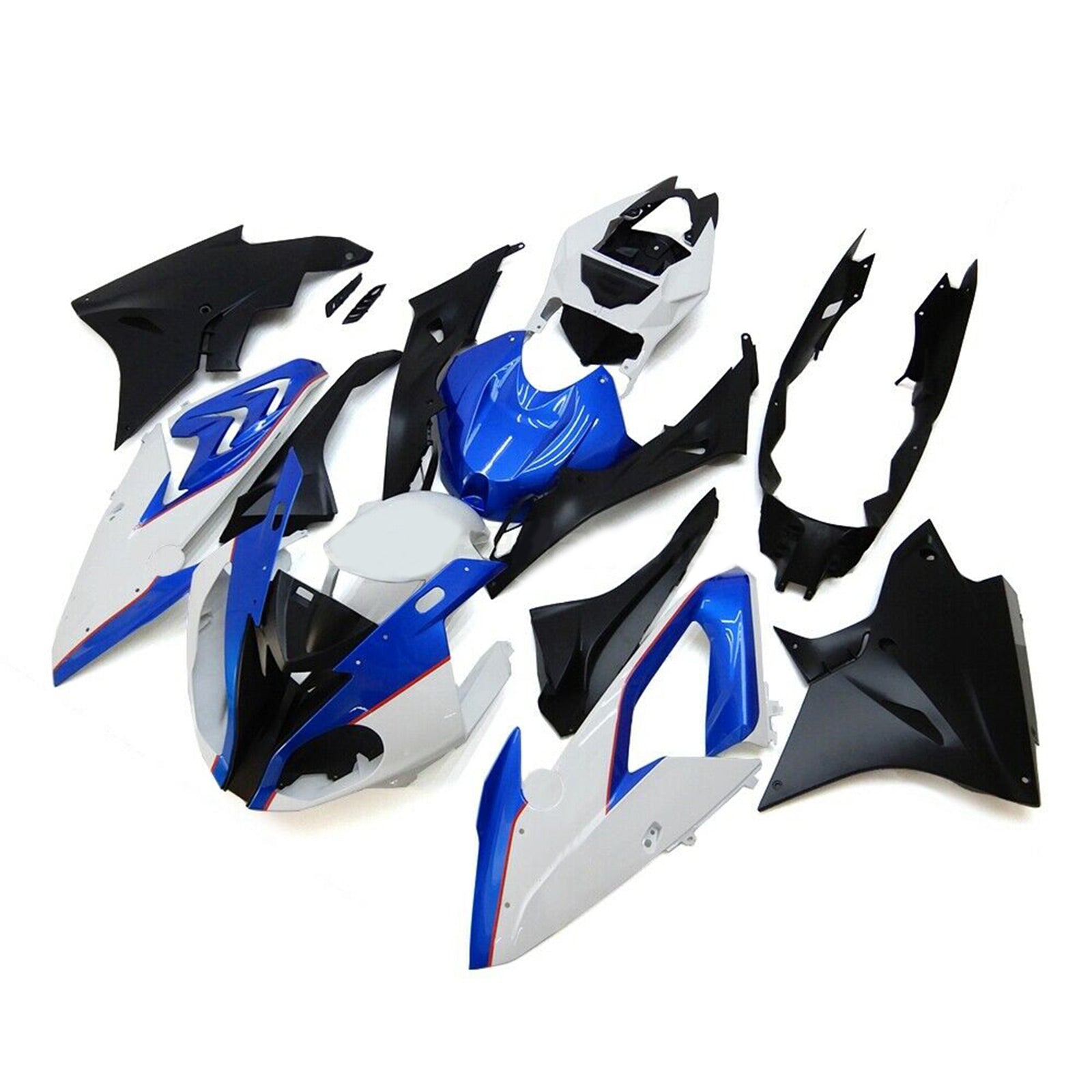 2017-2018 BMW S1000RR Amotopart Injection Fairing Kit Bodywork Plastic ABS Blue White Black