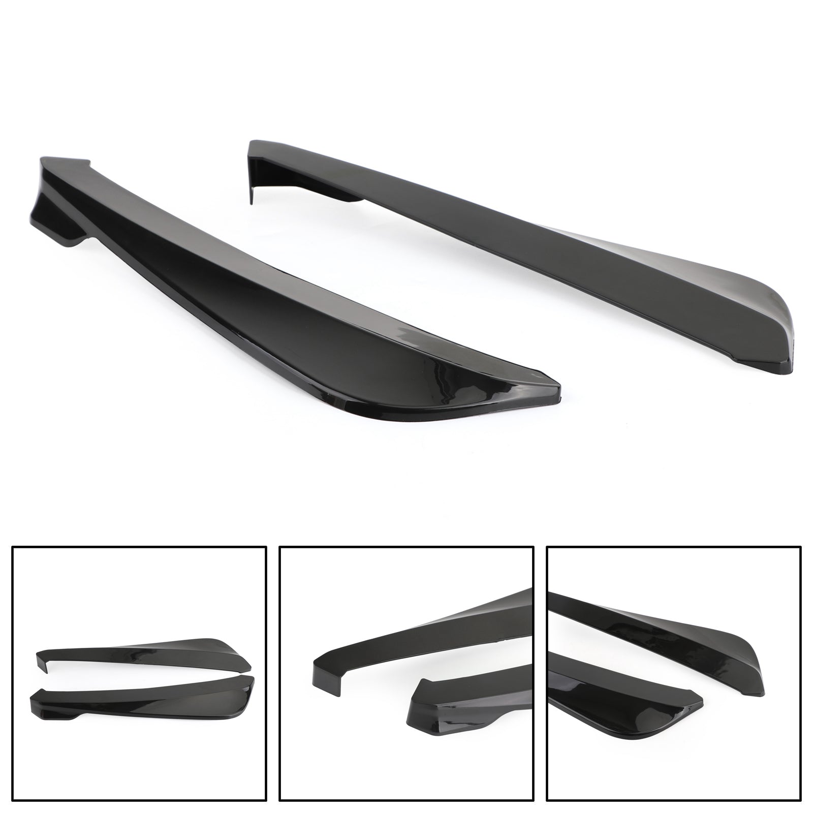 19 "noir brillant voiture pare-chocs arrière aileron répartiteur de Canard diffuseur Valence Spoiler lèvre générique