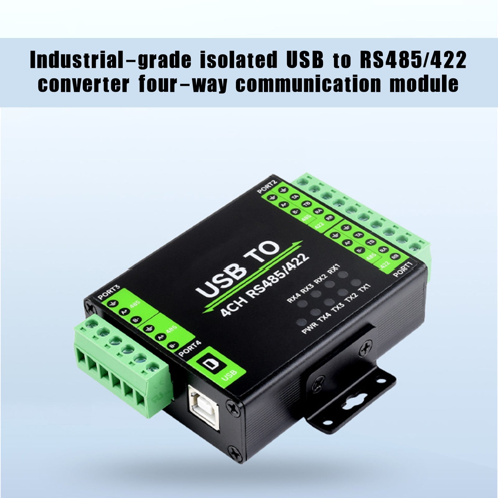 Module adaptateur convertisseur isolé industriel USB vers RS422 RS485