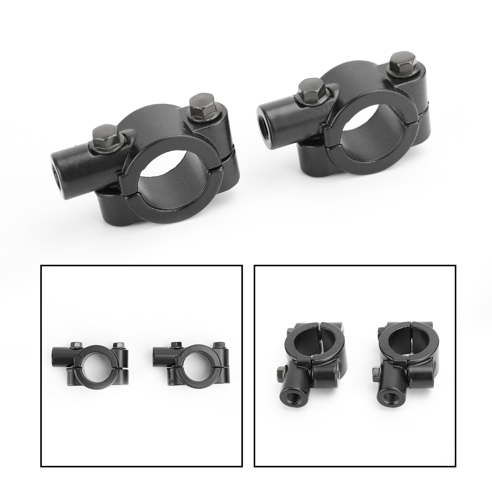 7/8" Motorcycle Handlebar Mirror Adaptor Clamp Mount Bracket 10mm CCW Aluminium Generic